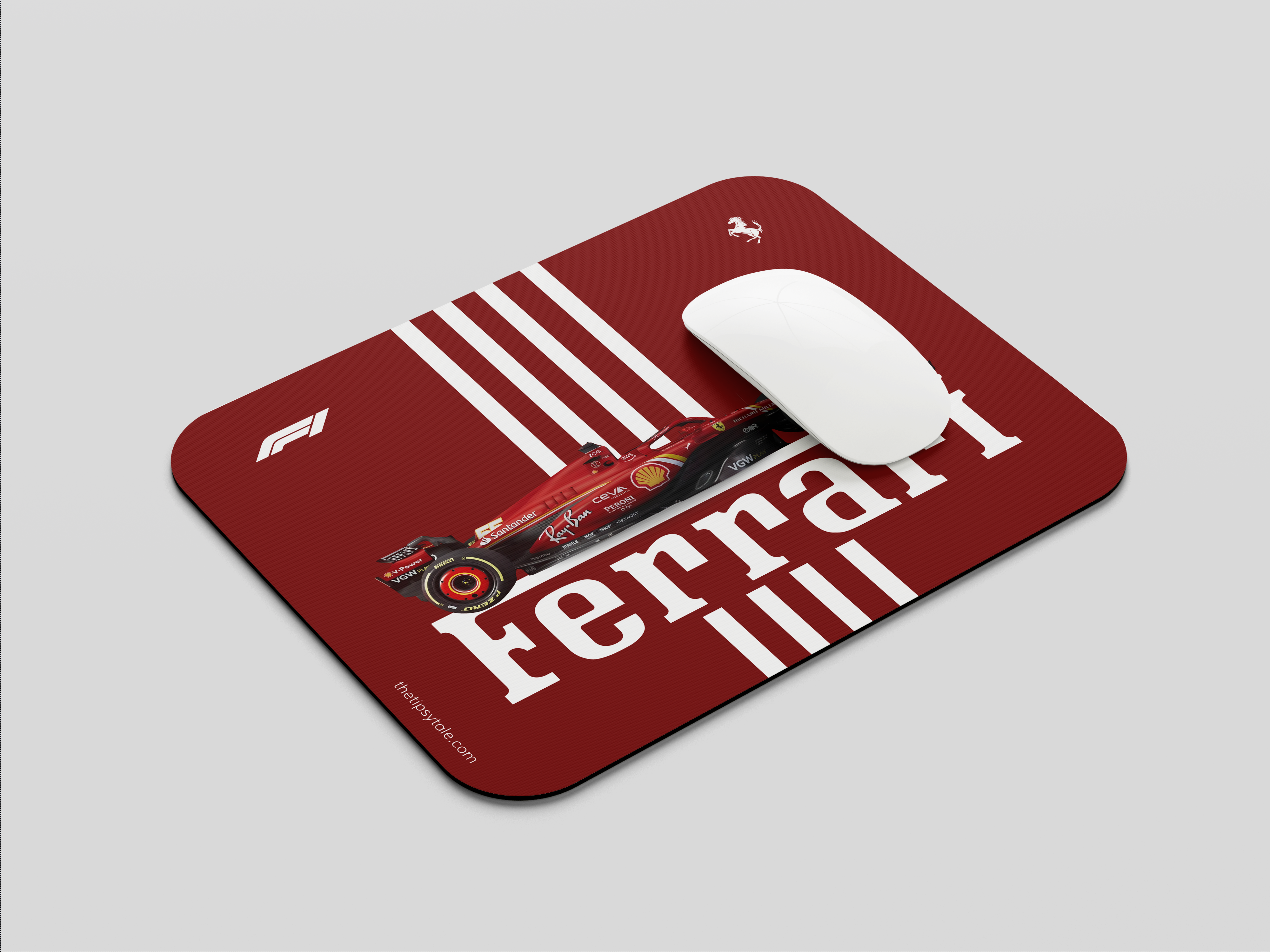 "ROSSO CORSA #SCUDERIA FERRARI" Mousepad Enhance Your Workspace with Style