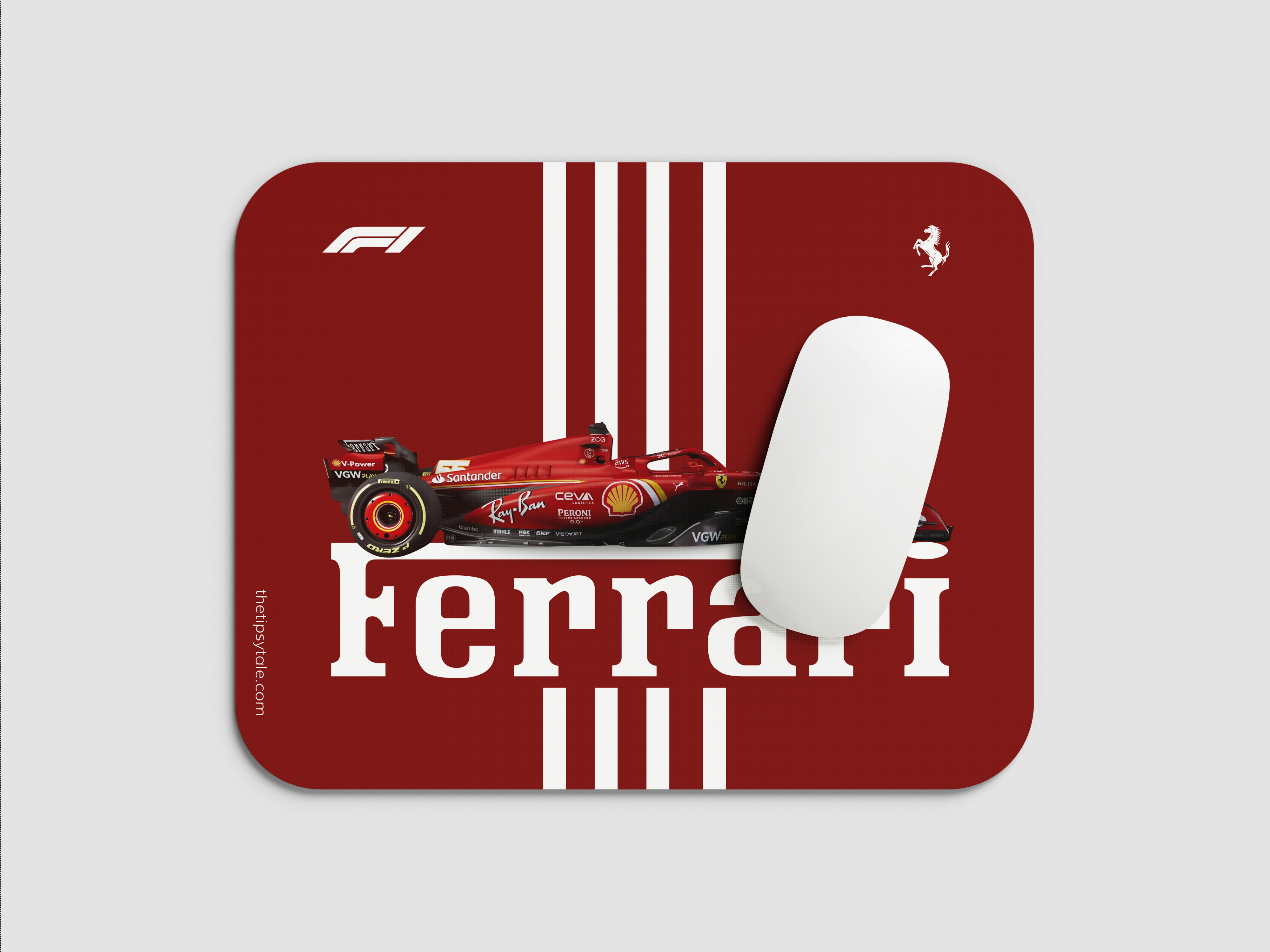 "ROSSO CORSA #SCUDERIA FERRARI" Mousepad Enhance Your Workspace with Style