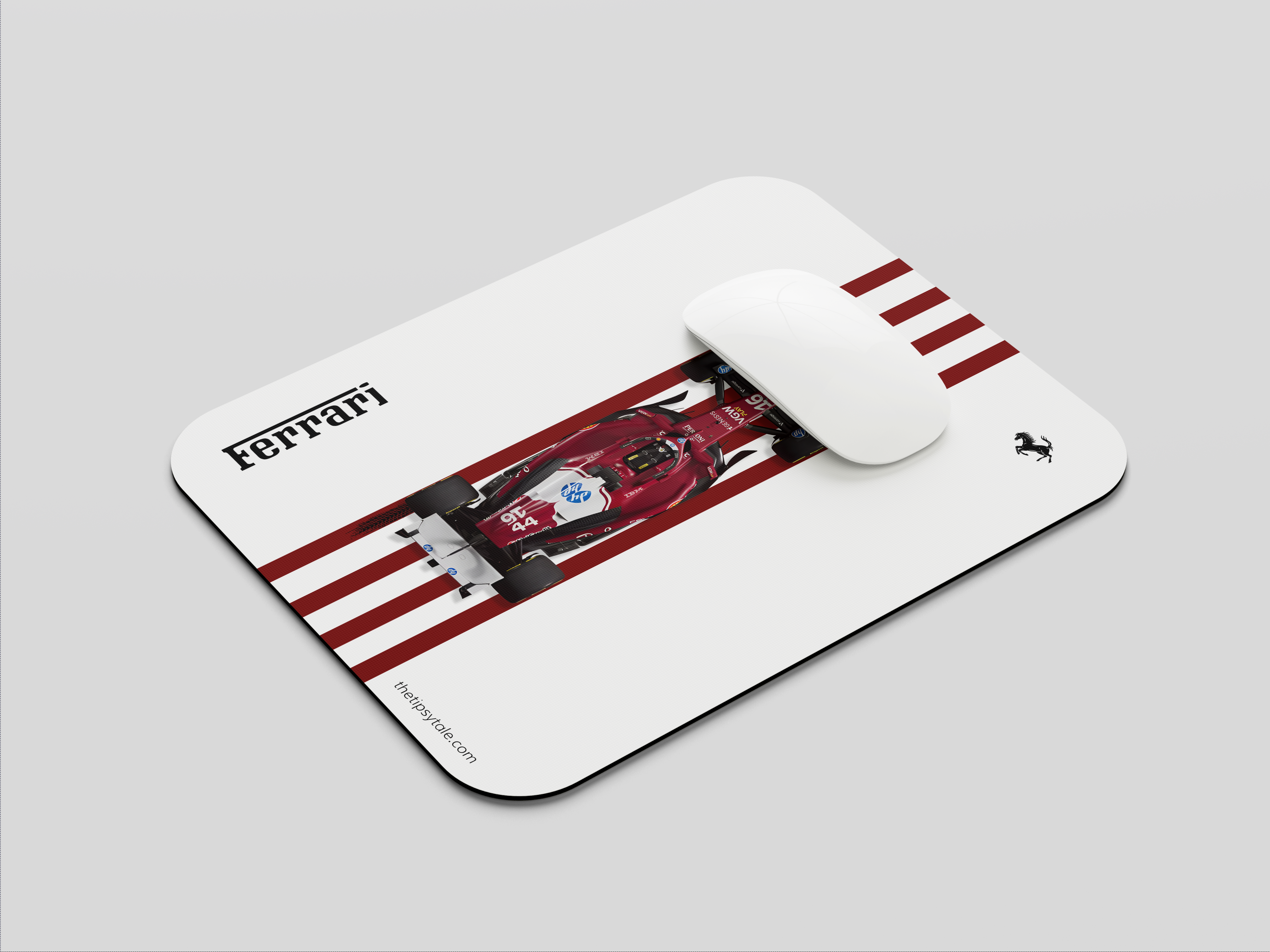 "CHARLES LECLERC # SCUDERIA FERRARI" Mousepad Enhance Your Workspace with Style