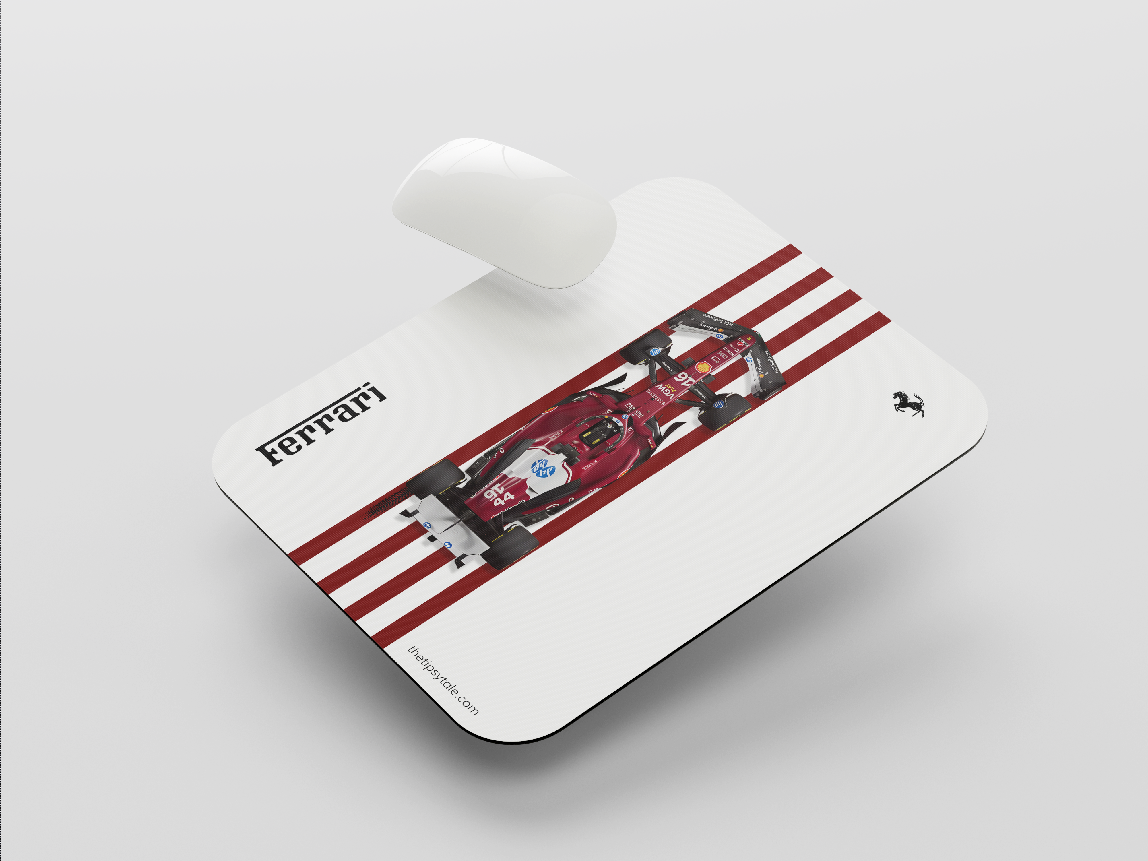 "CHARLES LECLERC # SCUDERIA FERRARI" Mousepad Enhance Your Workspace with Style
