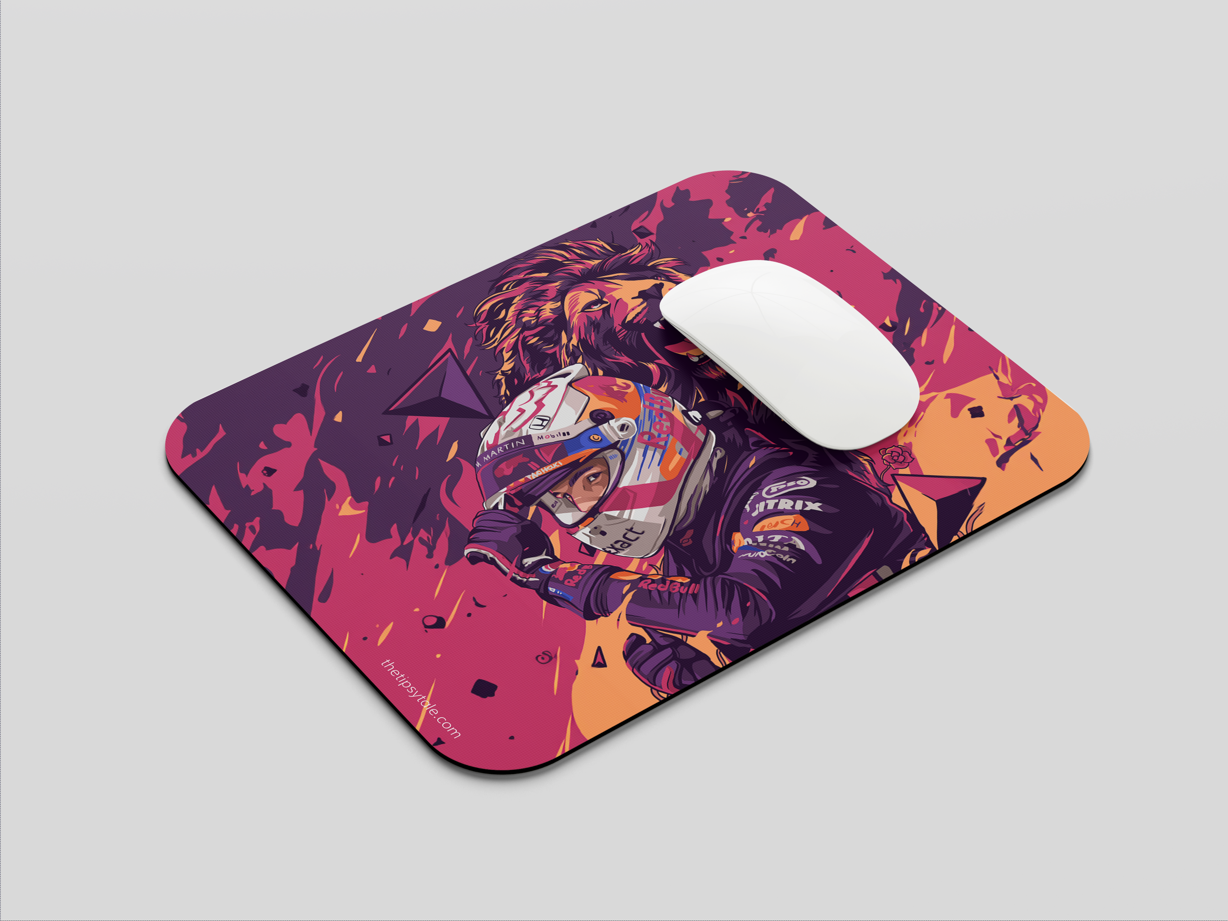 "MAX VERSTAPPEN ILLUSTRATED EDITION "" Mousepad Enhance Your Workspace with Style