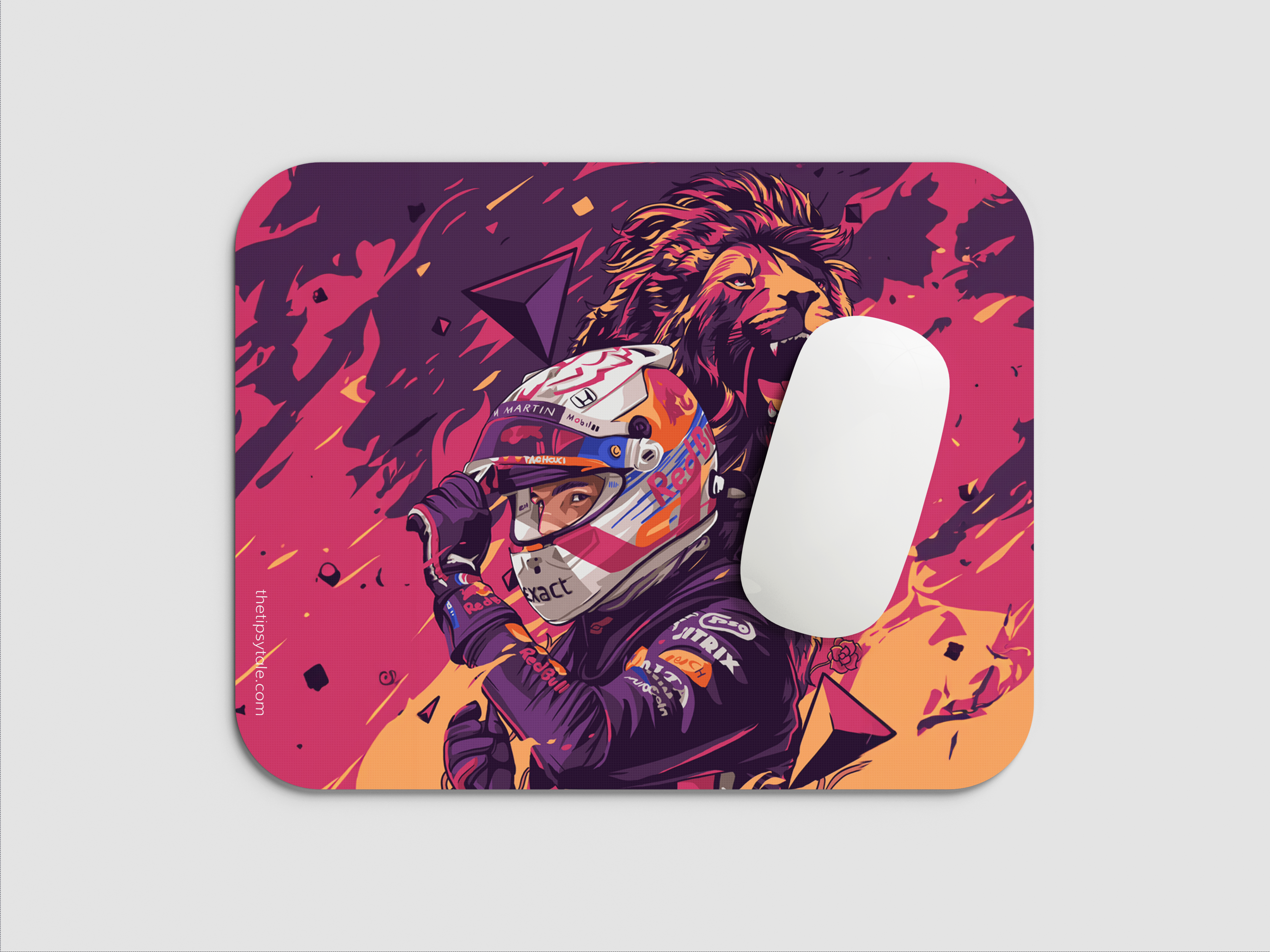 "MAX VERSTAPPEN ILLUSTRATED EDITION "" Mousepad Enhance Your Workspace with Style