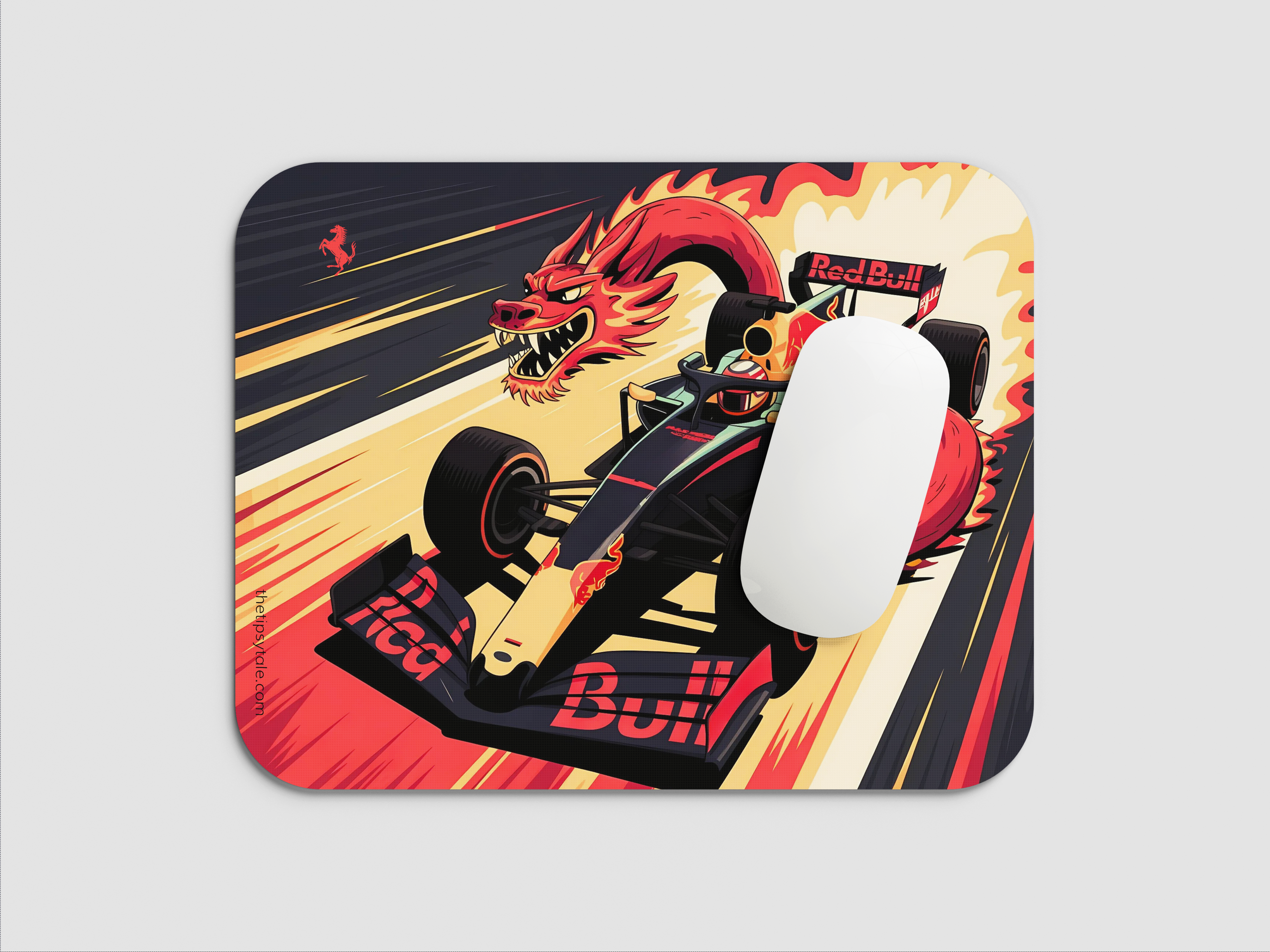 "F1 FERRARI RED BULL EDITION" Mousepad Enhance Your Workspace with Style