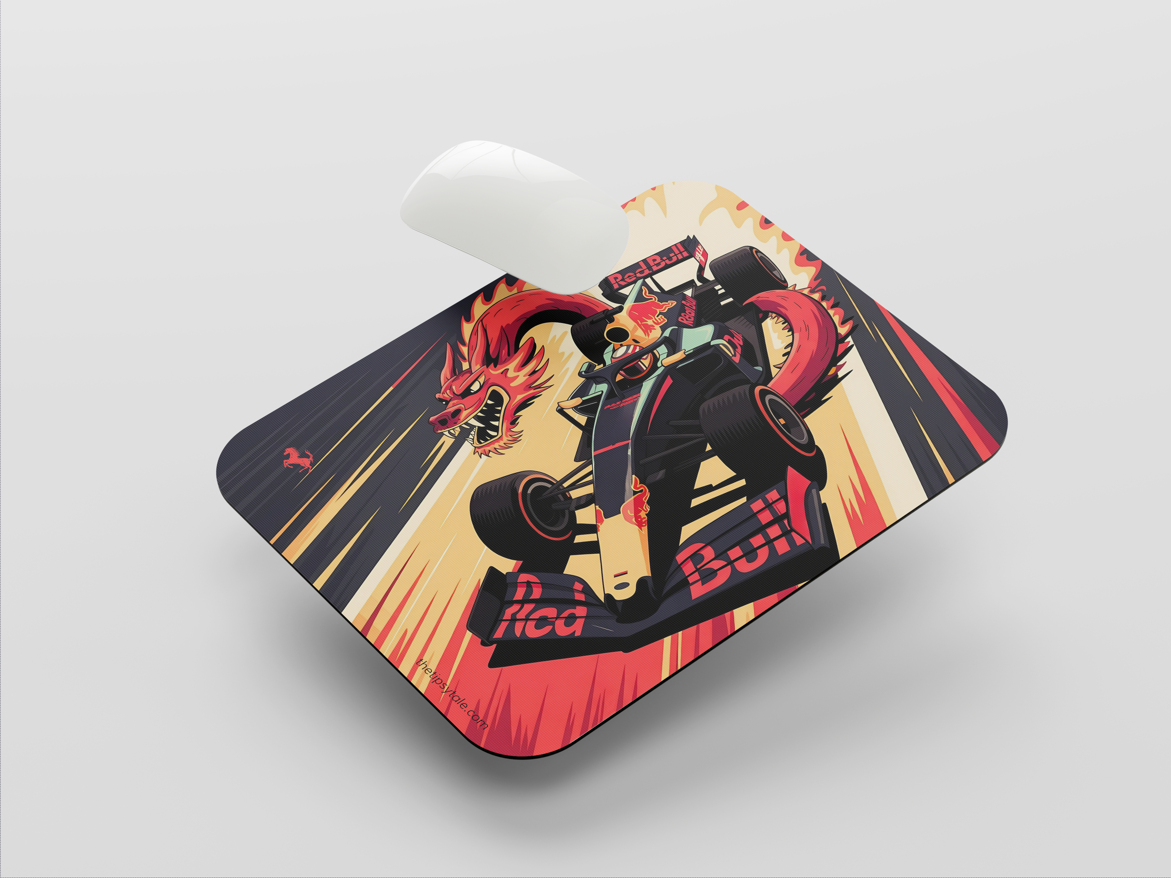 "F1 FERRARI RED BULL EDITION" Mousepad Enhance Your Workspace with Style