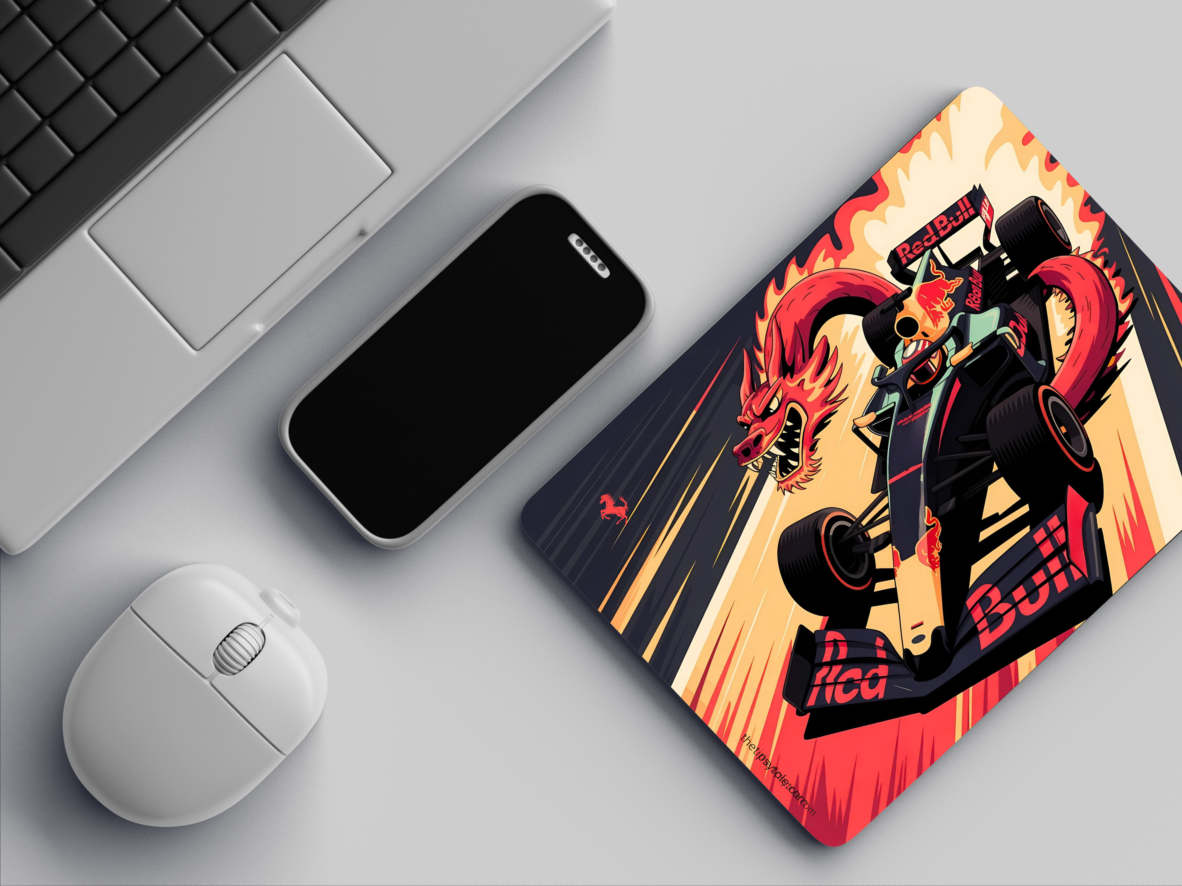 "F1 FERRARI RED BULL EDITION" Mousepad Enhance Your Workspace with Style