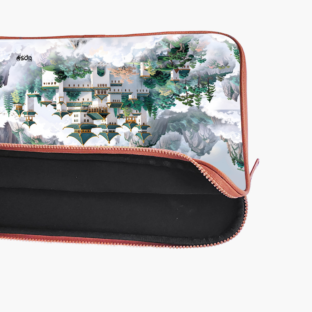 "CELESTIAL PAGODA" -Laptop Sleeves:Bold Modern Design for Every Size