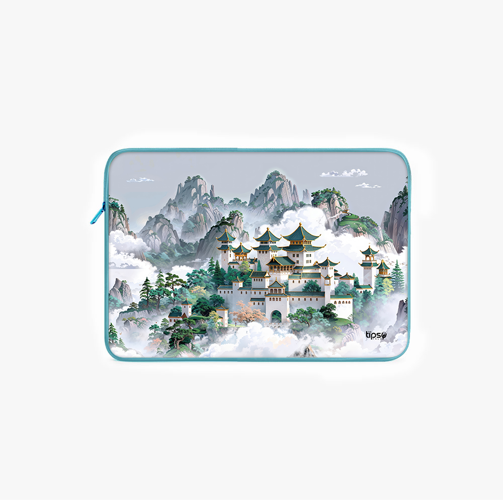 "CELESTIAL PAGODA" -Laptop Sleeves:Bold Modern Design for Every Size