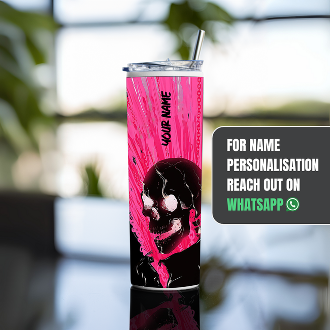 "GHOST RIDER IS BACK" Tumbler with Metal Straw