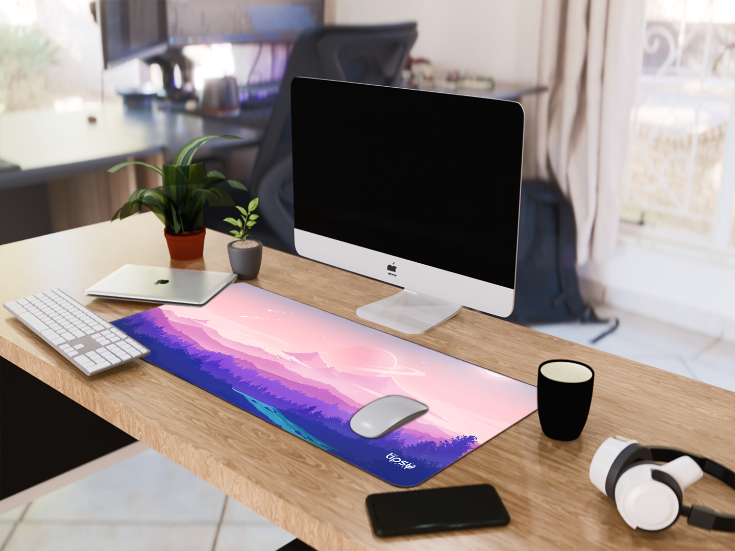 "PURPLE ANIMATED NATURE VIEW" Gaming Mousepad Elevate Your Gaming Experience