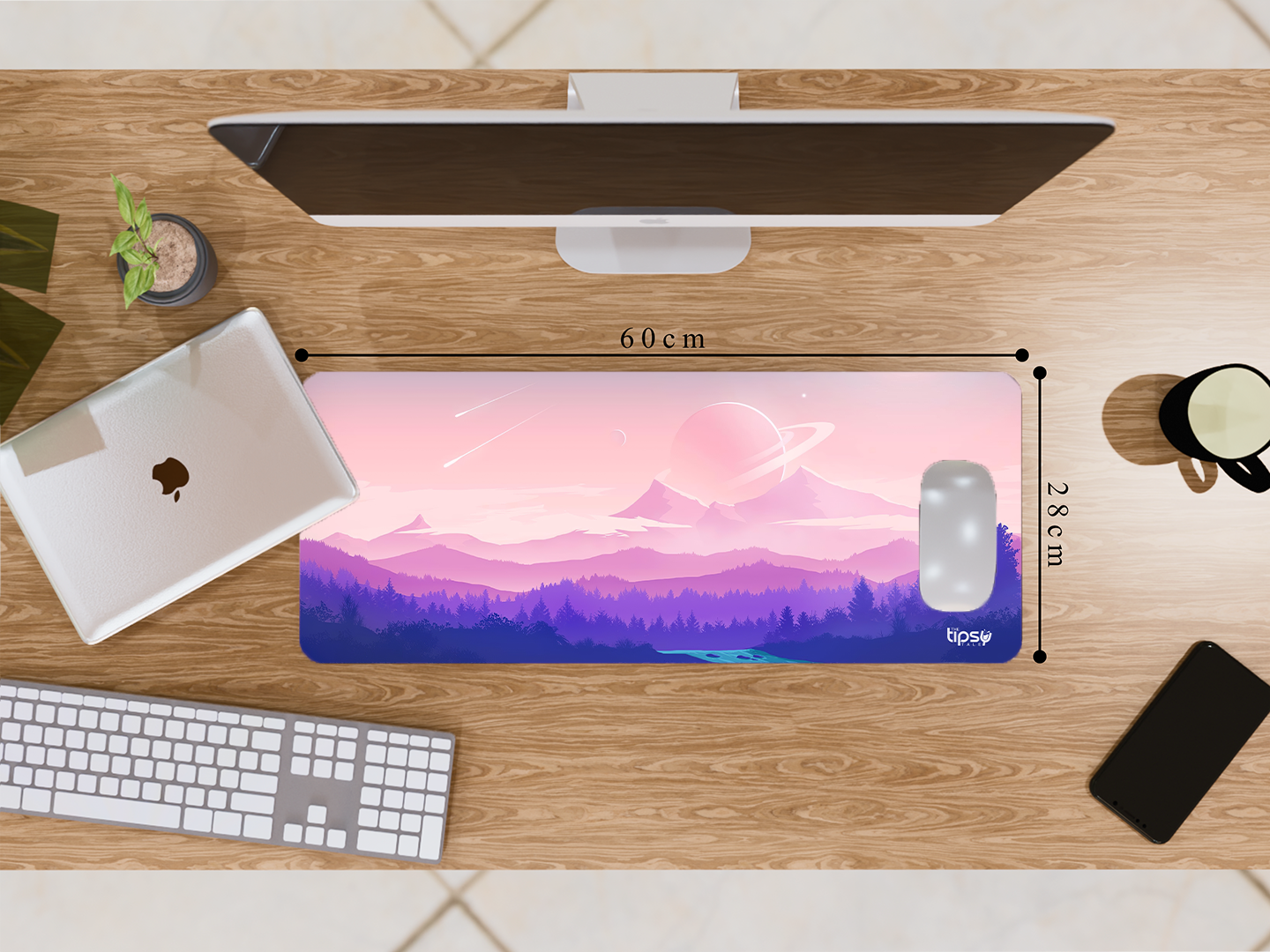 "PURPLE ANIMATED NATURE VIEW" Gaming Mousepad Elevate Your Gaming Experience