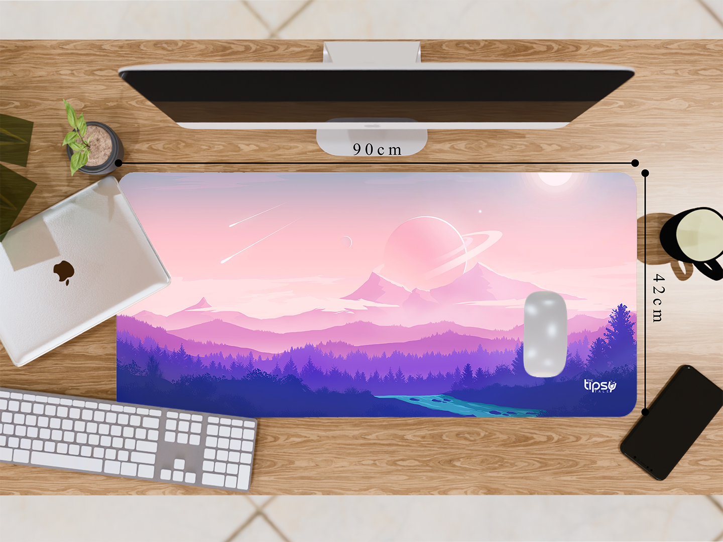 "PURPLE ANIMATED NATURE VIEW" Gaming Mousepad Elevate Your Gaming Experience
