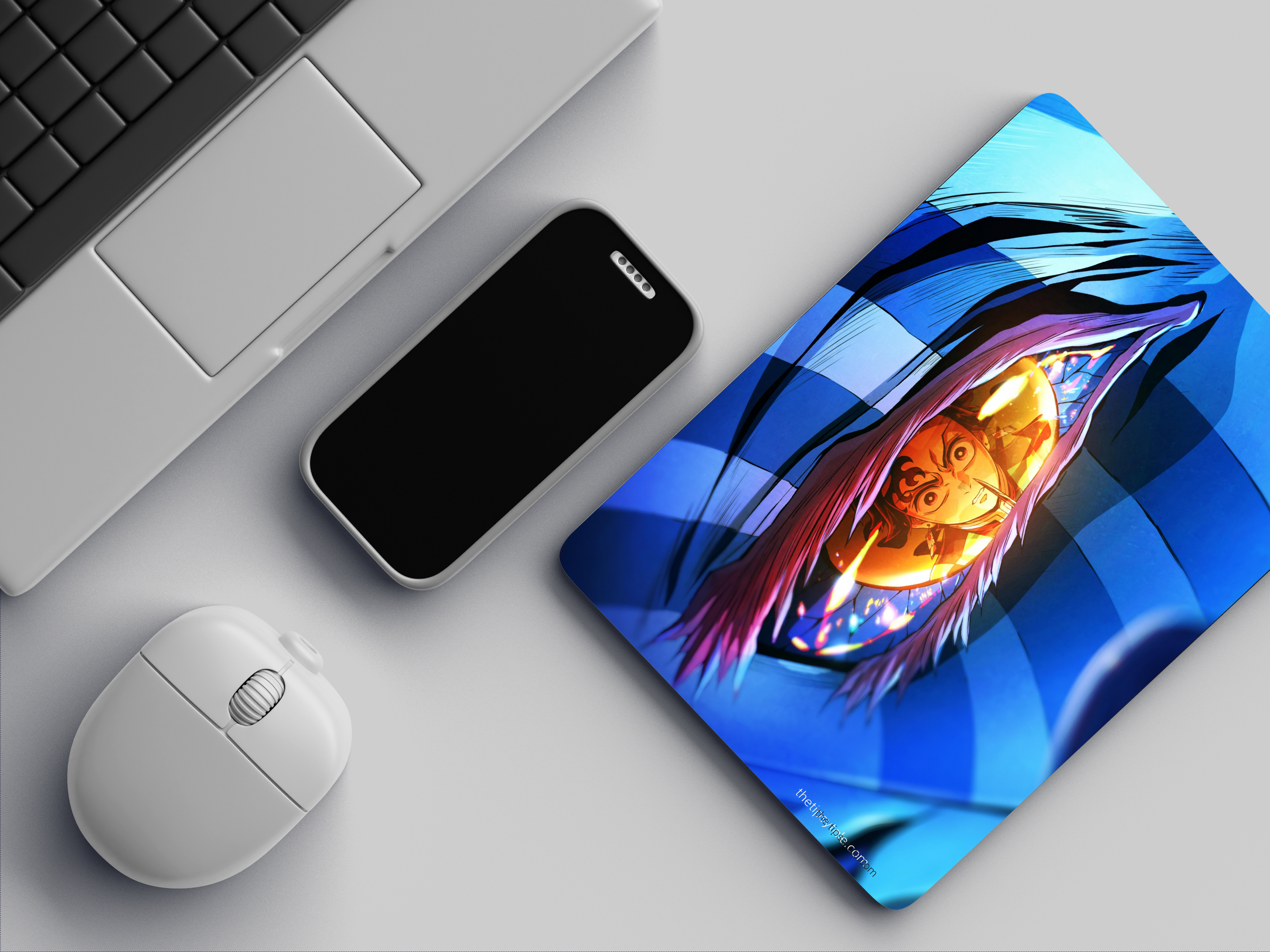 "TANJIRO KAMADO VS AKAZA- ANIME EDITION" Mousepad Enhance Your Workspace with Style