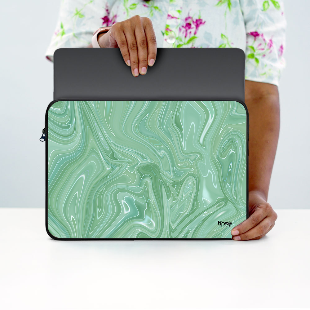 "VERDANT FLOW" -Laptop Sleeves:Bold Modern Design for Every Size