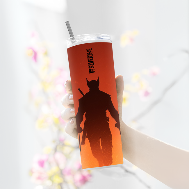 "WOLVERINE IN HIS PRIME" Tumbler with Metal Straw