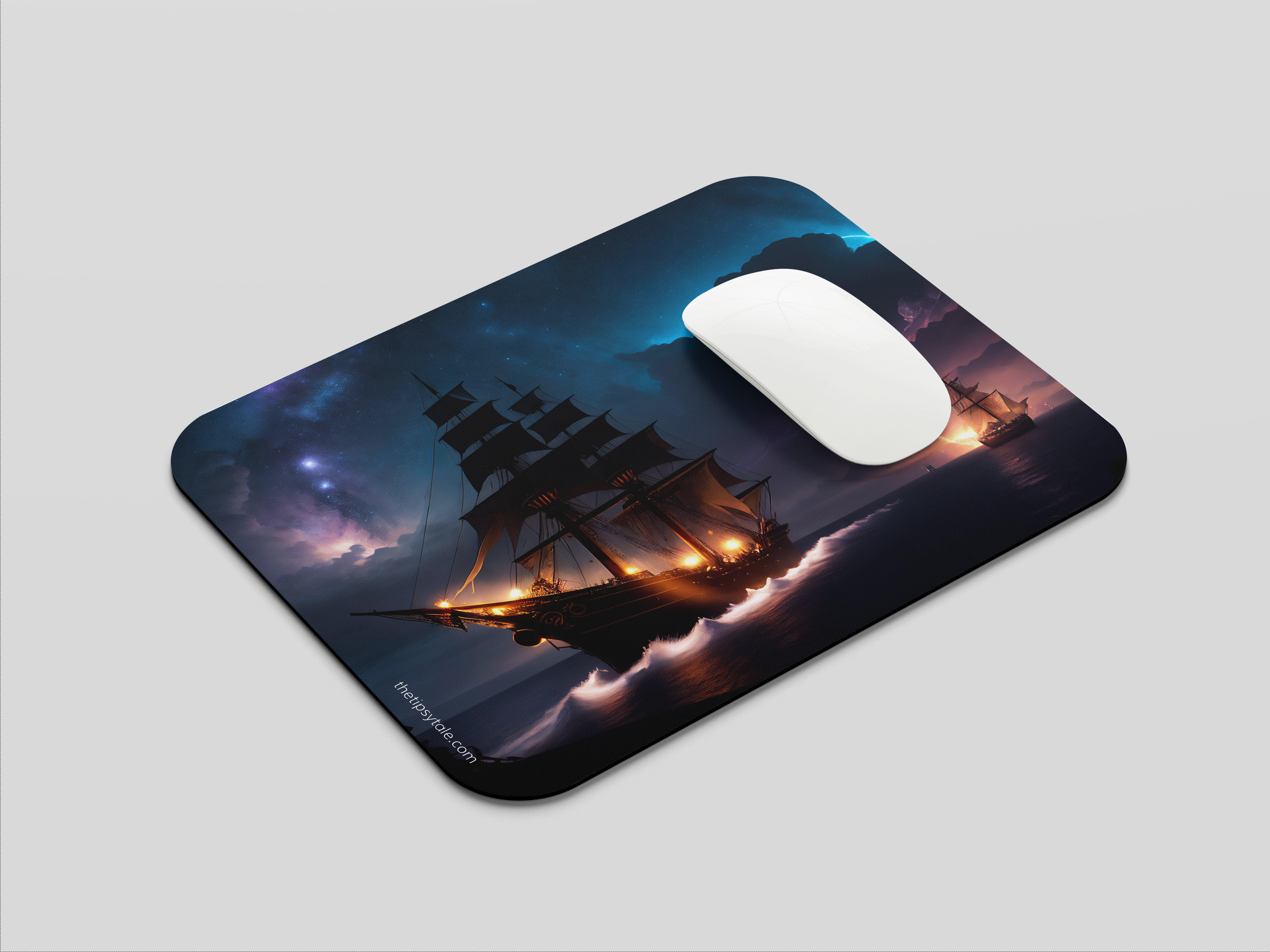 "IN THE WAVES-SHIP" Mousepad Enhance Your Workspace with Style