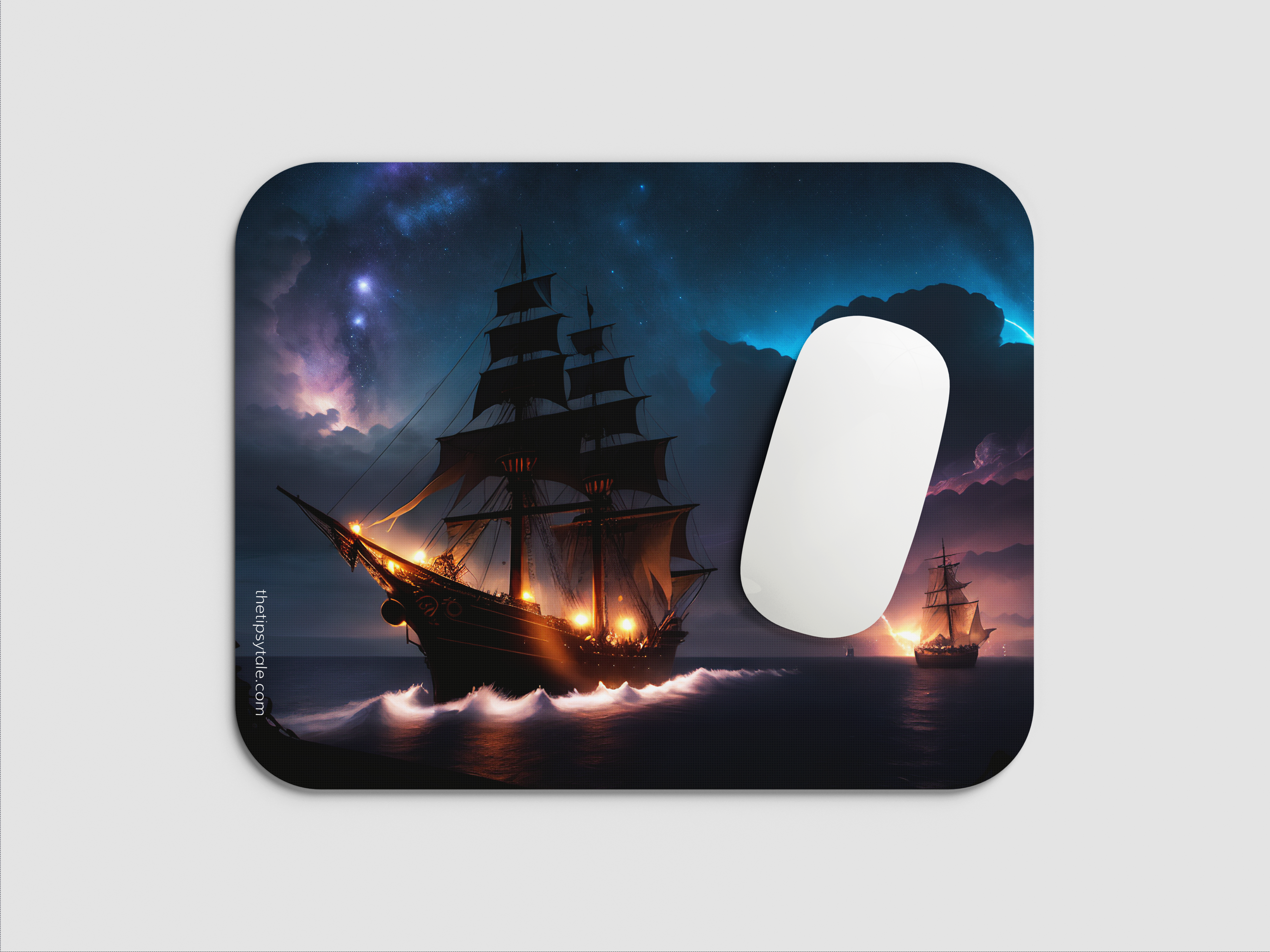"IN THE WAVES-SHIP" Mousepad Enhance Your Workspace with Style