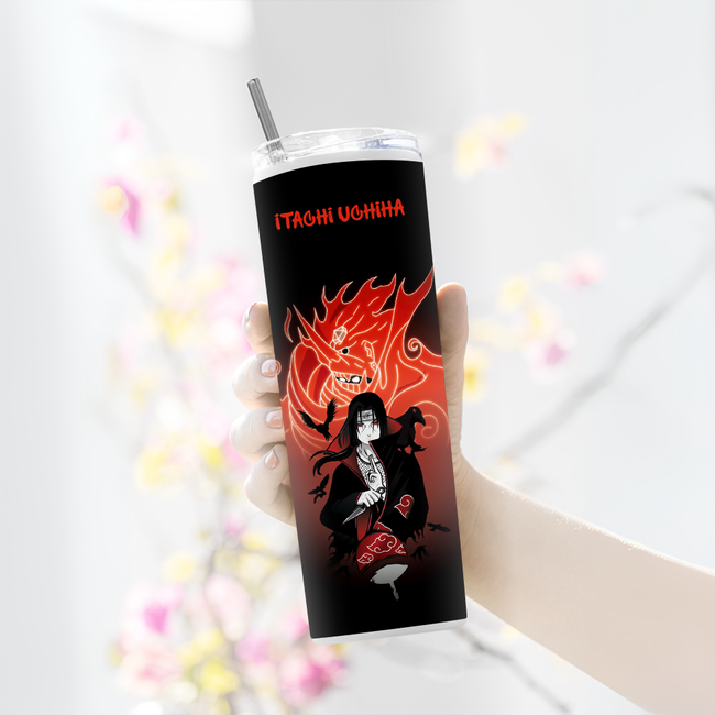 "ITACHI UCHIHA - THE OG POWER" Tumbler with Metal Straw