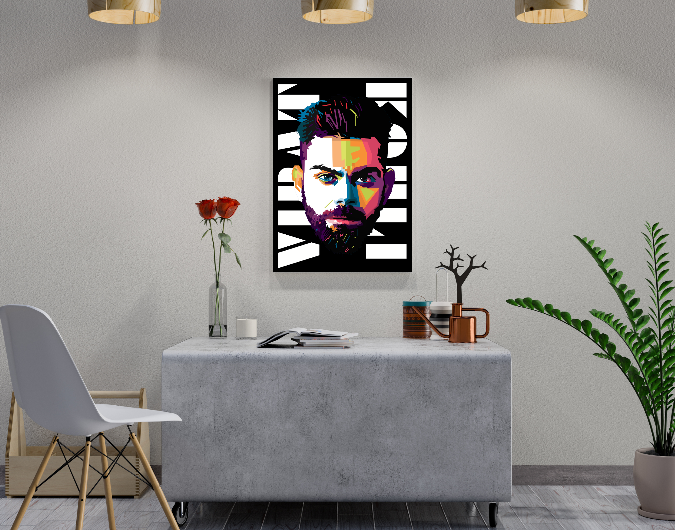"Virat Kholi- The King"- Shiny & Sturdy Metallic Poster  Art That Pops & Sticks