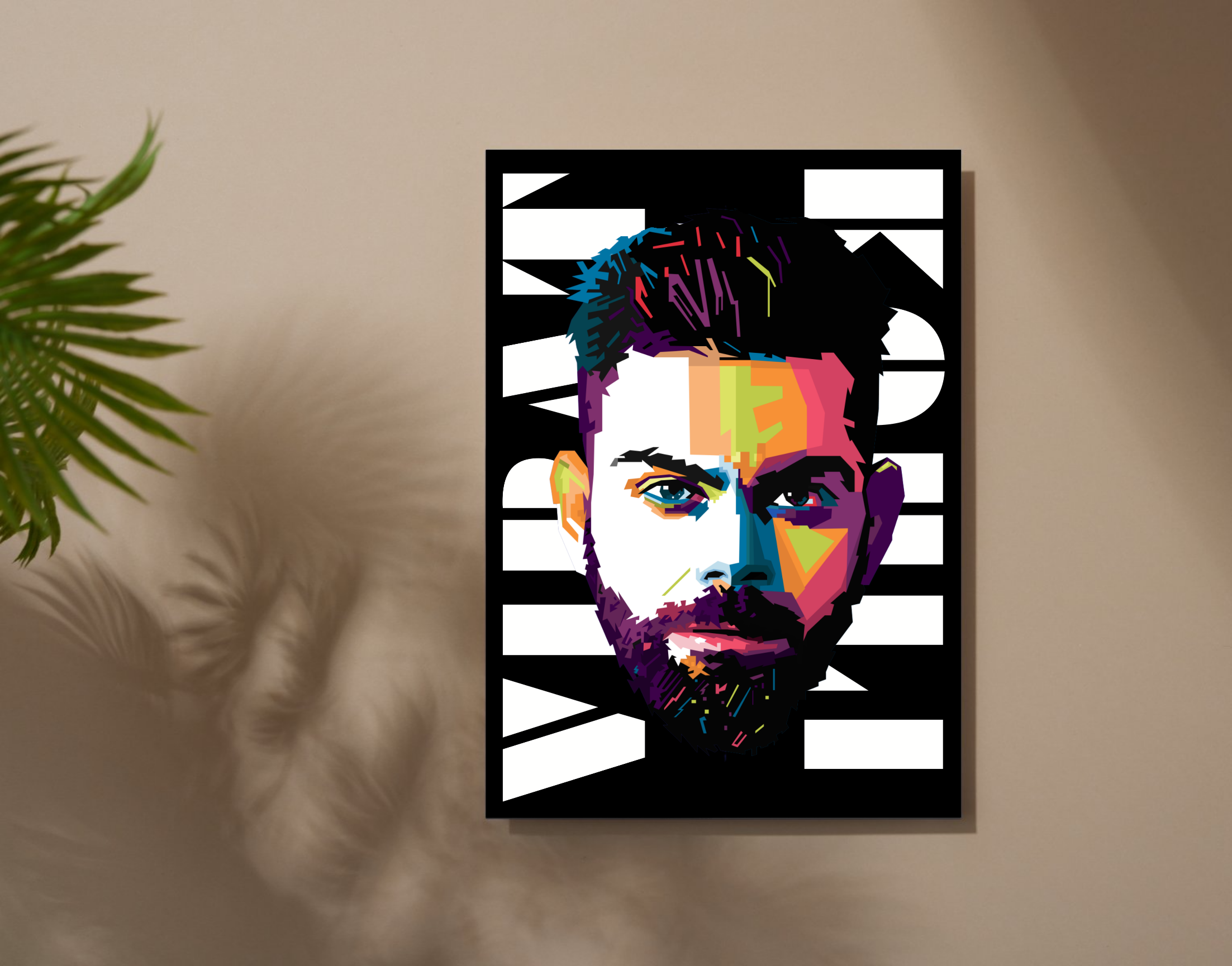 "Virat Kholi- The King"- Shiny & Sturdy Metallic Poster  Art That Pops & Sticks