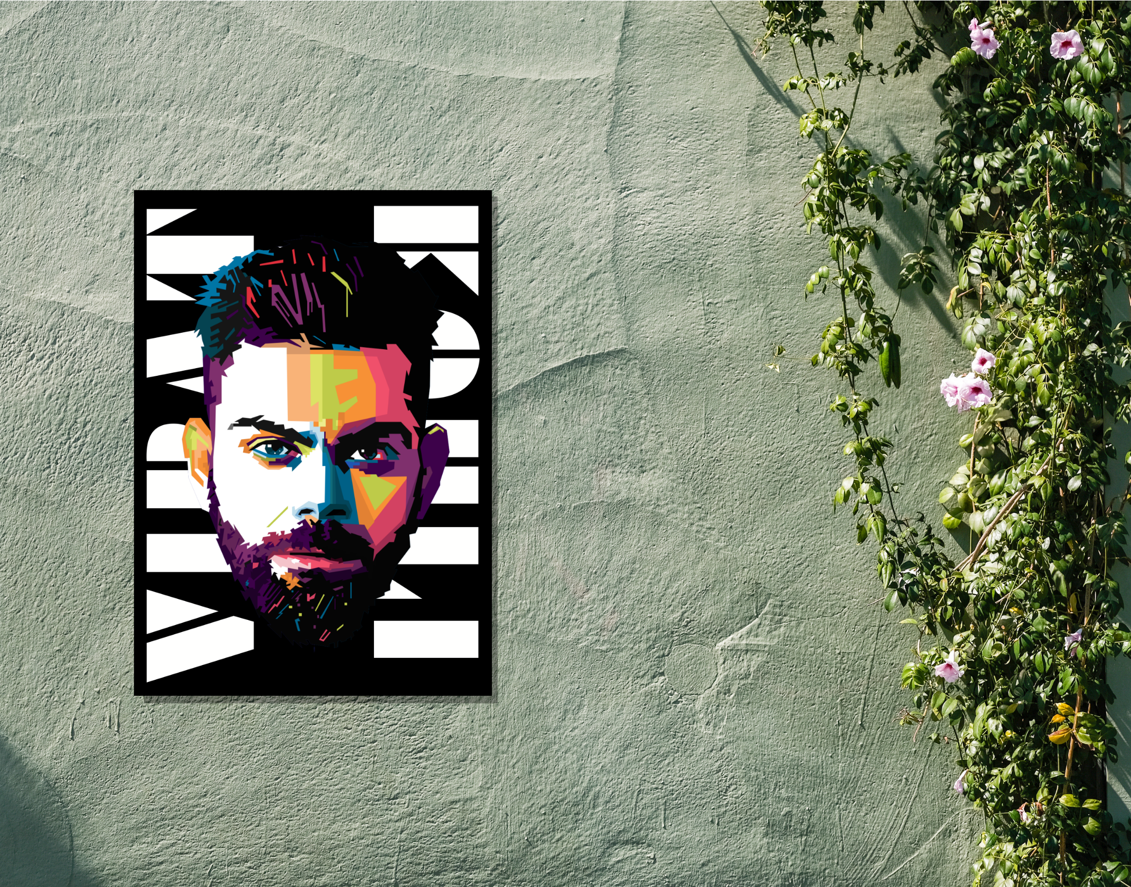 "Virat Kholi- The King"- Shiny & Sturdy Metallic Poster  Art That Pops & Sticks