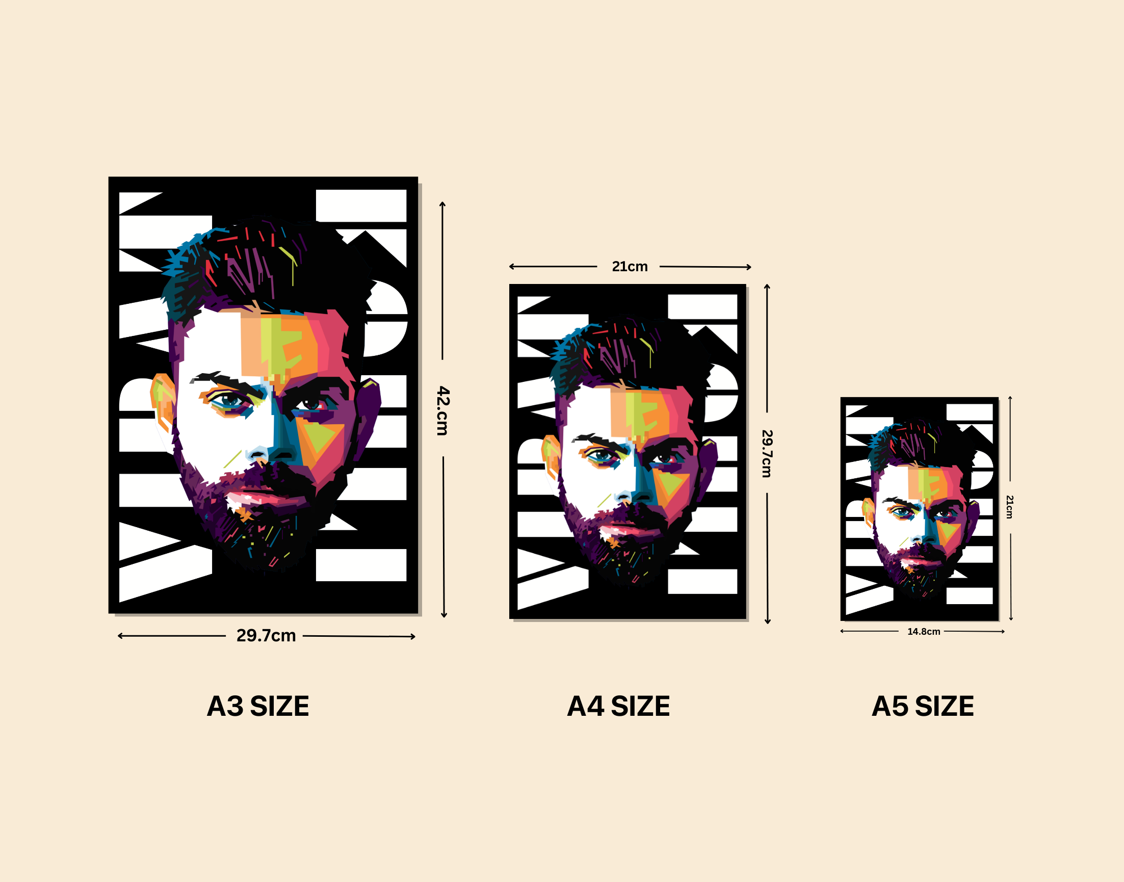 "Virat Kholi- The King"- Shiny & Sturdy Metallic Poster  Art That Pops & Sticks