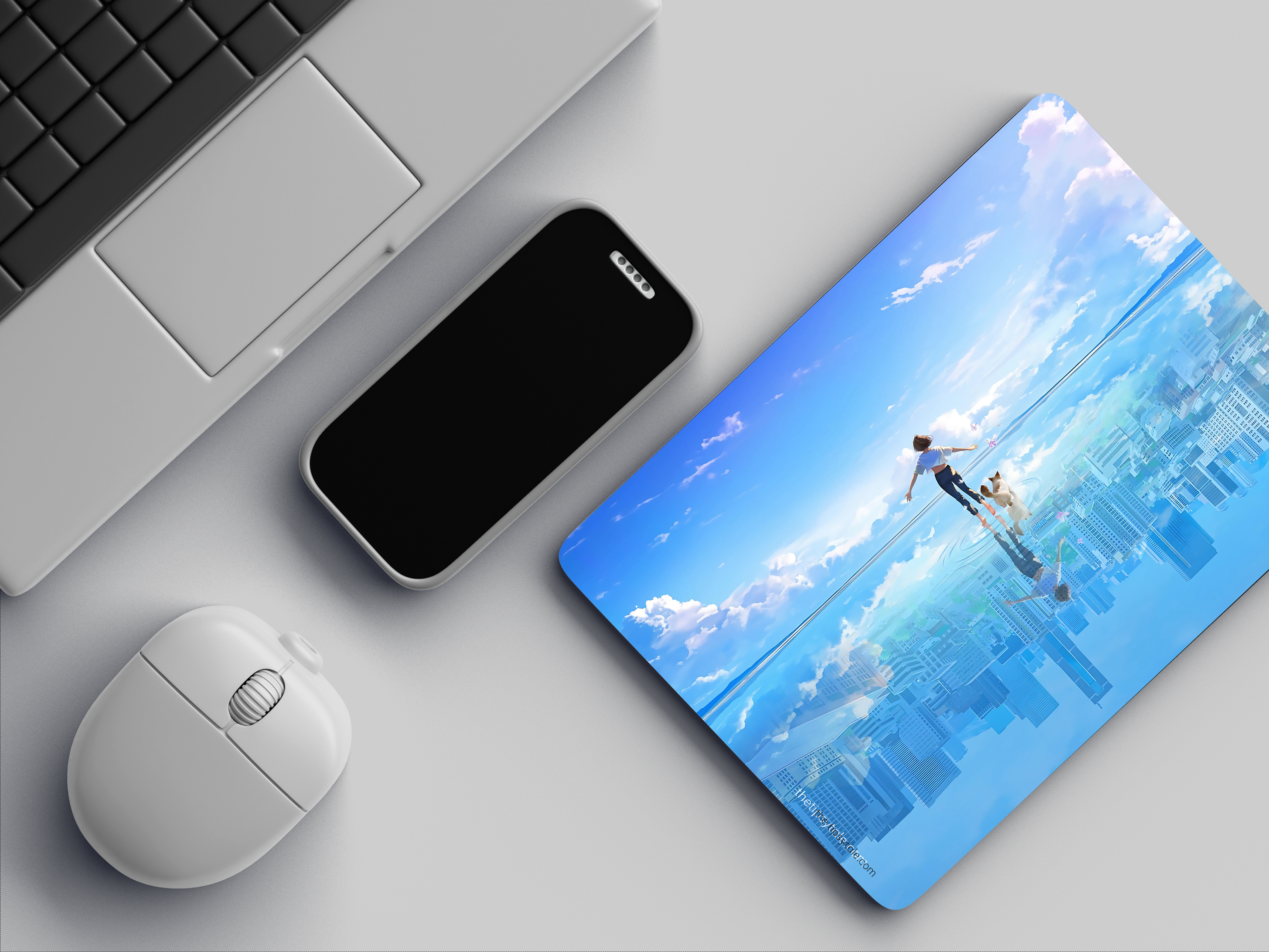 "JOY IN THE SKY" Mousepad Enhance Your Workspace with Style