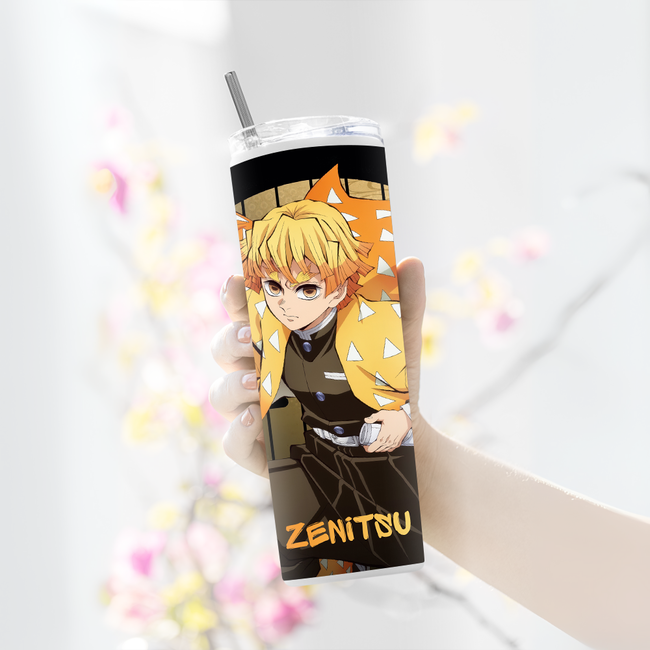 "ZENITSU - THE OG DEMON SLAYER" Tumbler with Metal Straw
