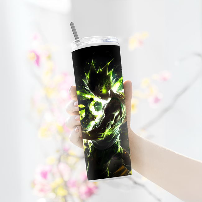 "GON FREECSS" Tumbler with Metal Straw