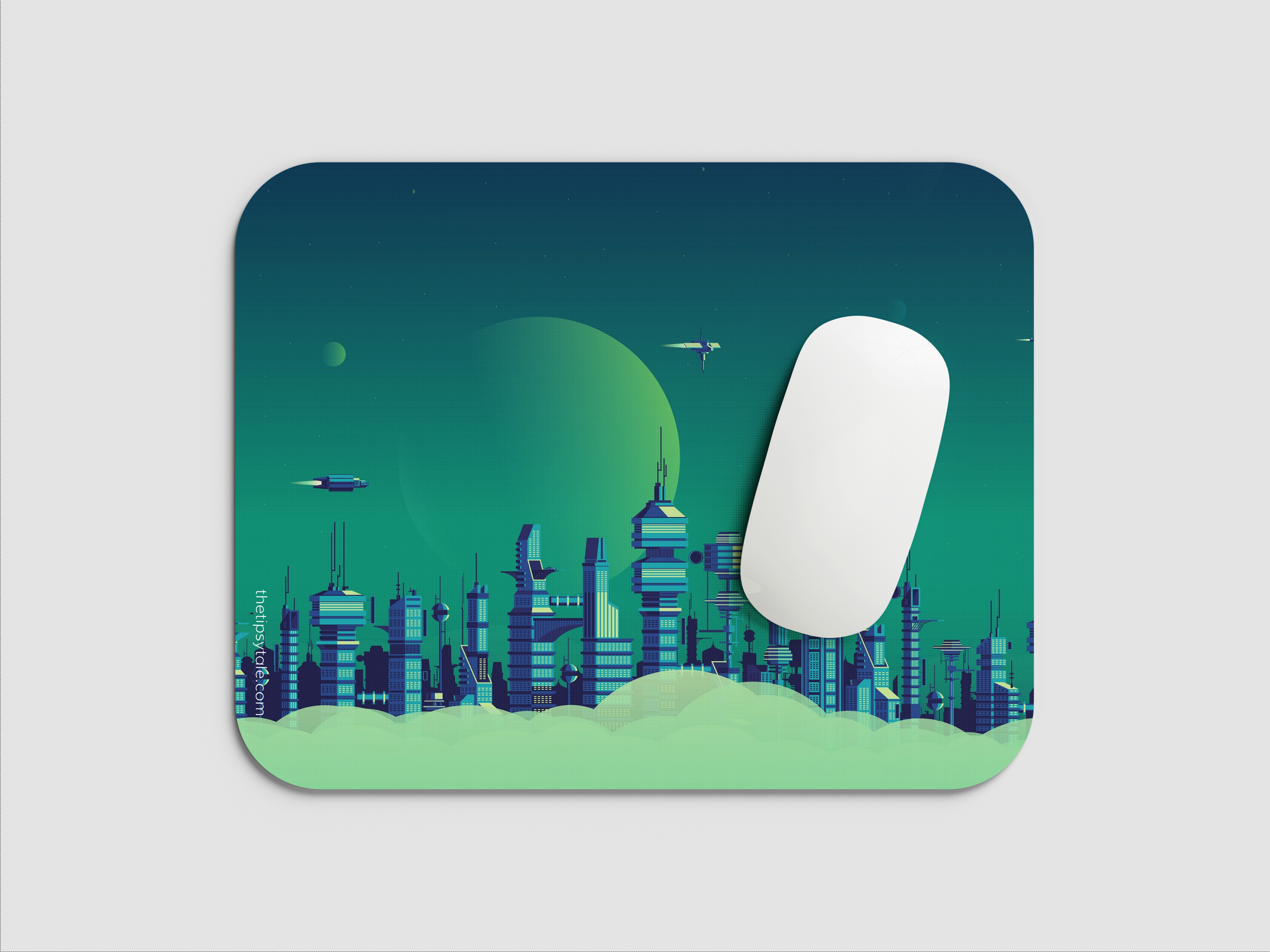 "FUTURE CITY" Mousepad Enhance Your Workspace with Style