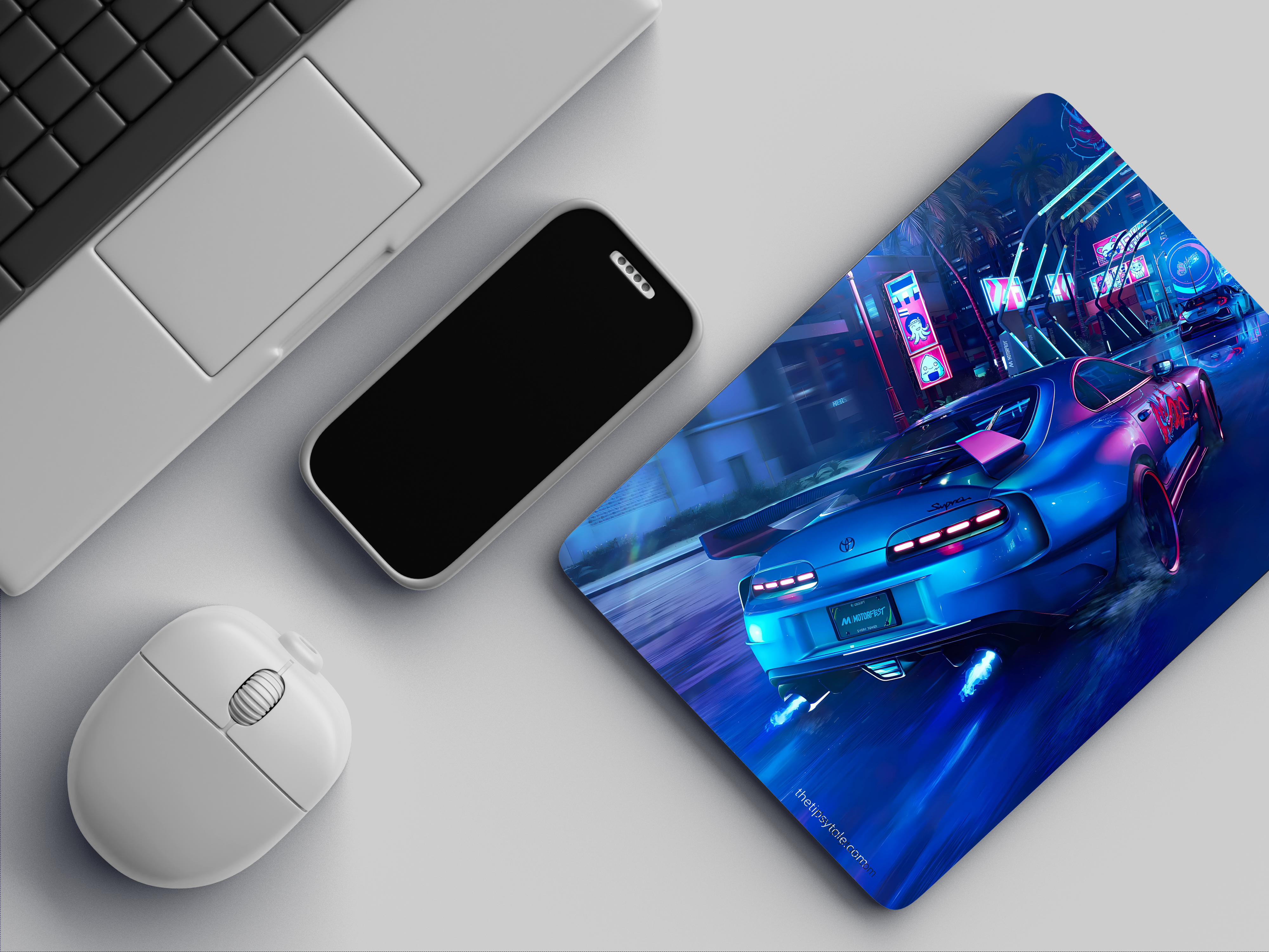 "SUPRA RACING CAR - MOTOR FEST- GAMING EDITION" Mousepad Enhance Your Workspace with Style