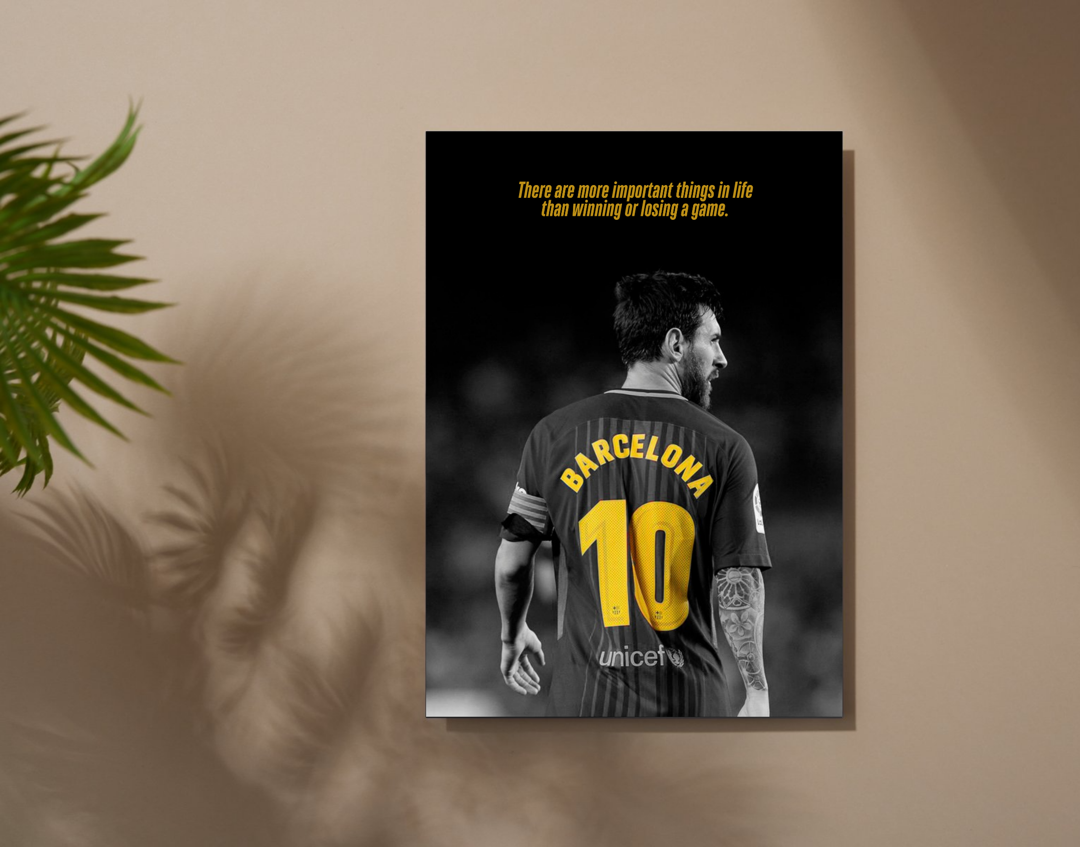 "Barcelona 10:Messi "- Shiny & Sturdy Metallic Poster Art That Pops & Sticks