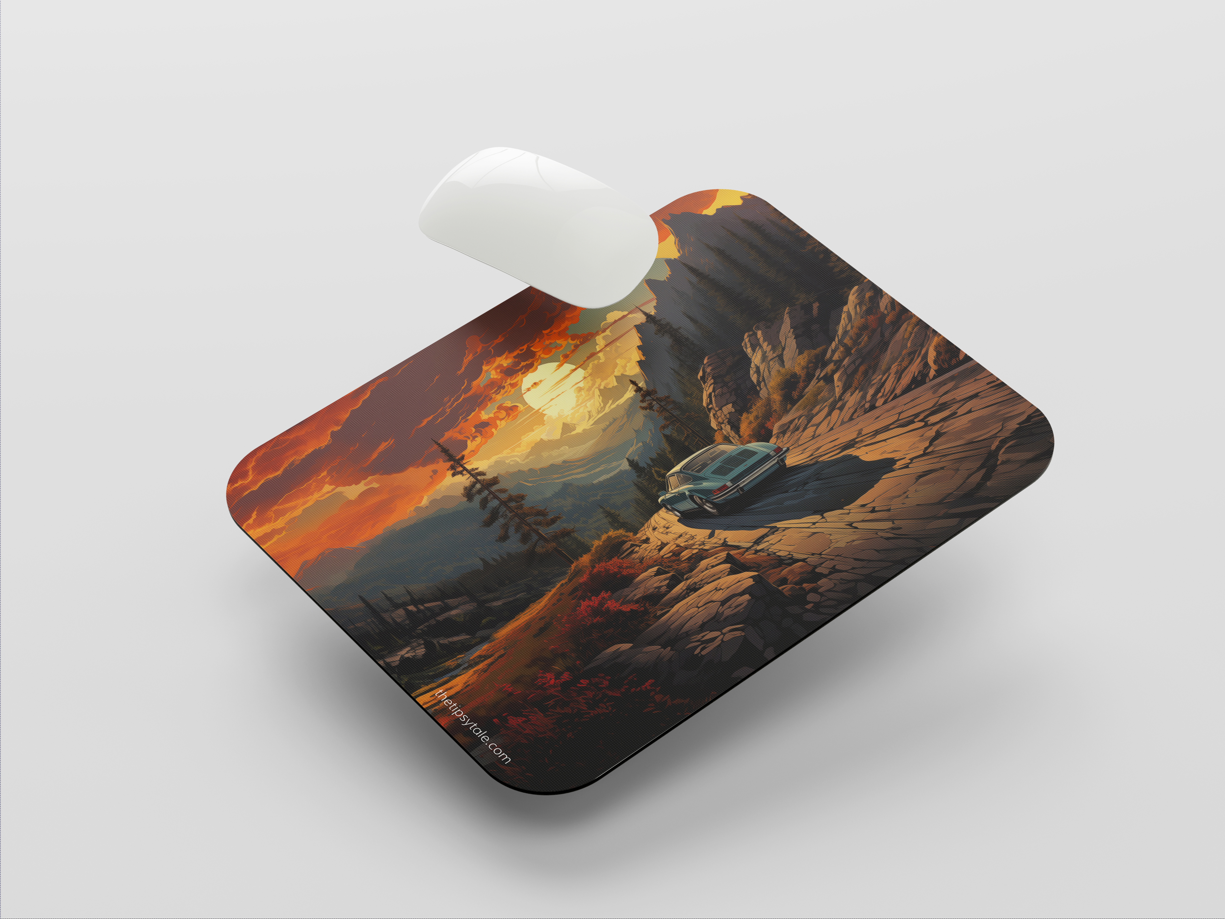 "CHASING THE SUNSET" Mousepad Enhance Your Workspace with Style