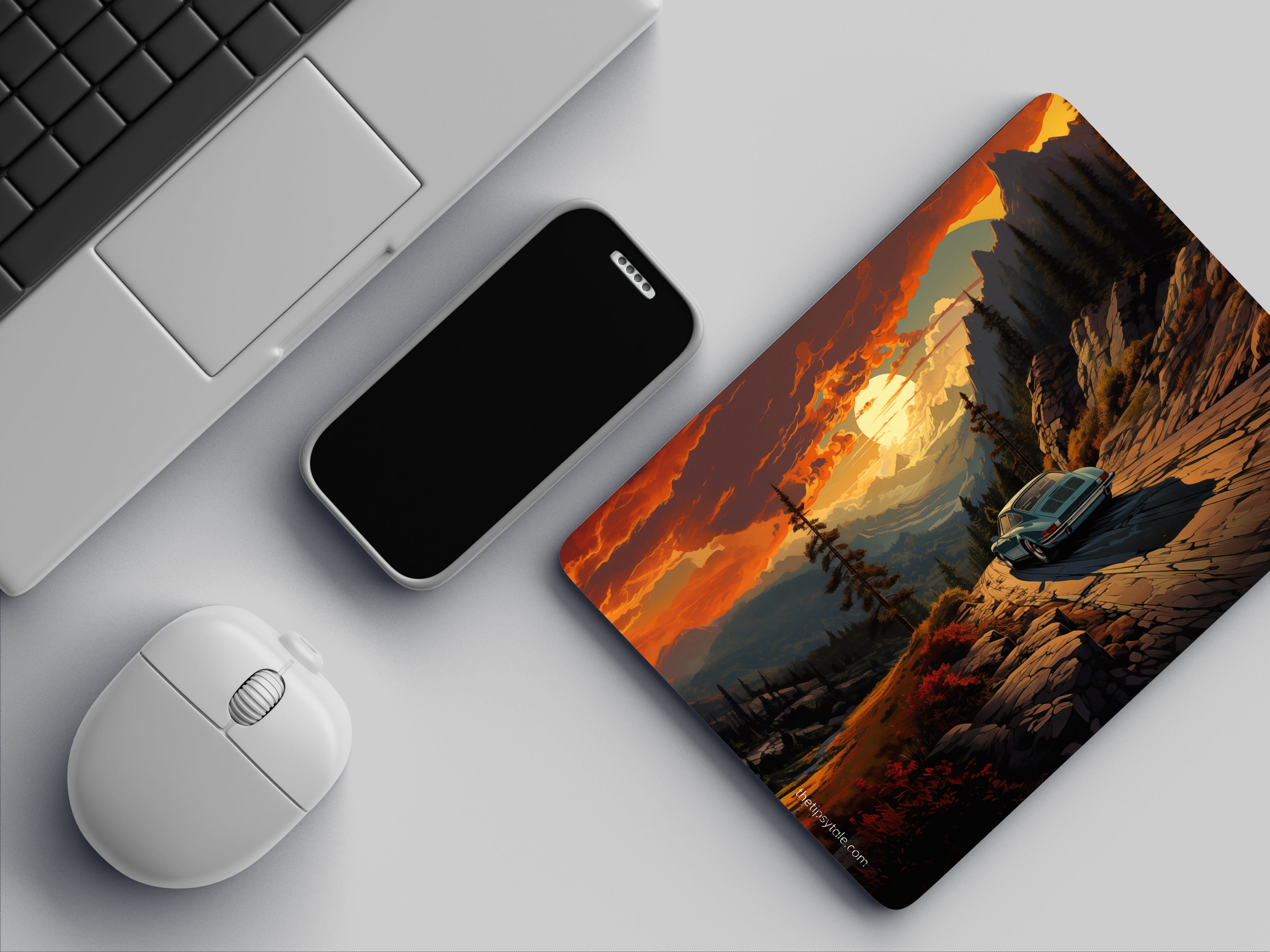 "CHASING THE SUNSET" Mousepad Enhance Your Workspace with Style