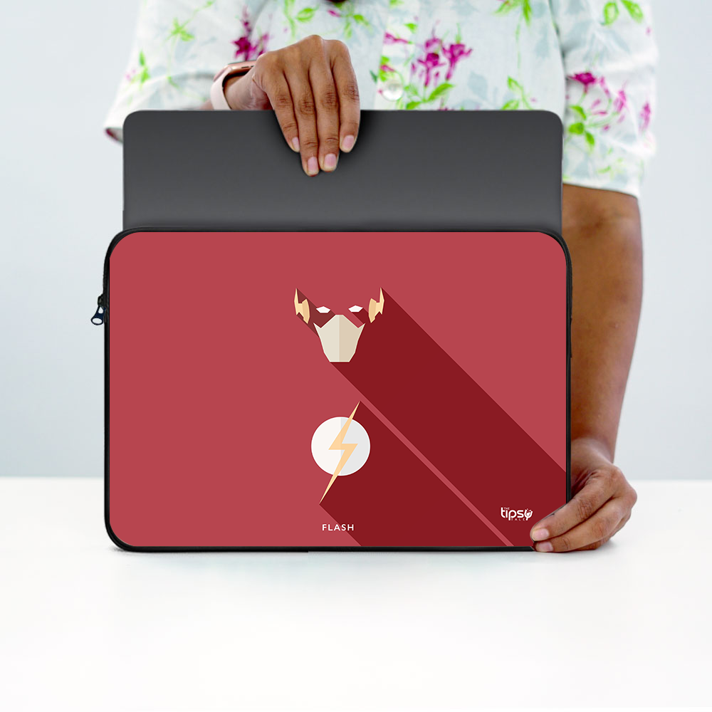 "FLASH - DC JL" -Laptop Sleeves:Bold Modern Design for Every Size