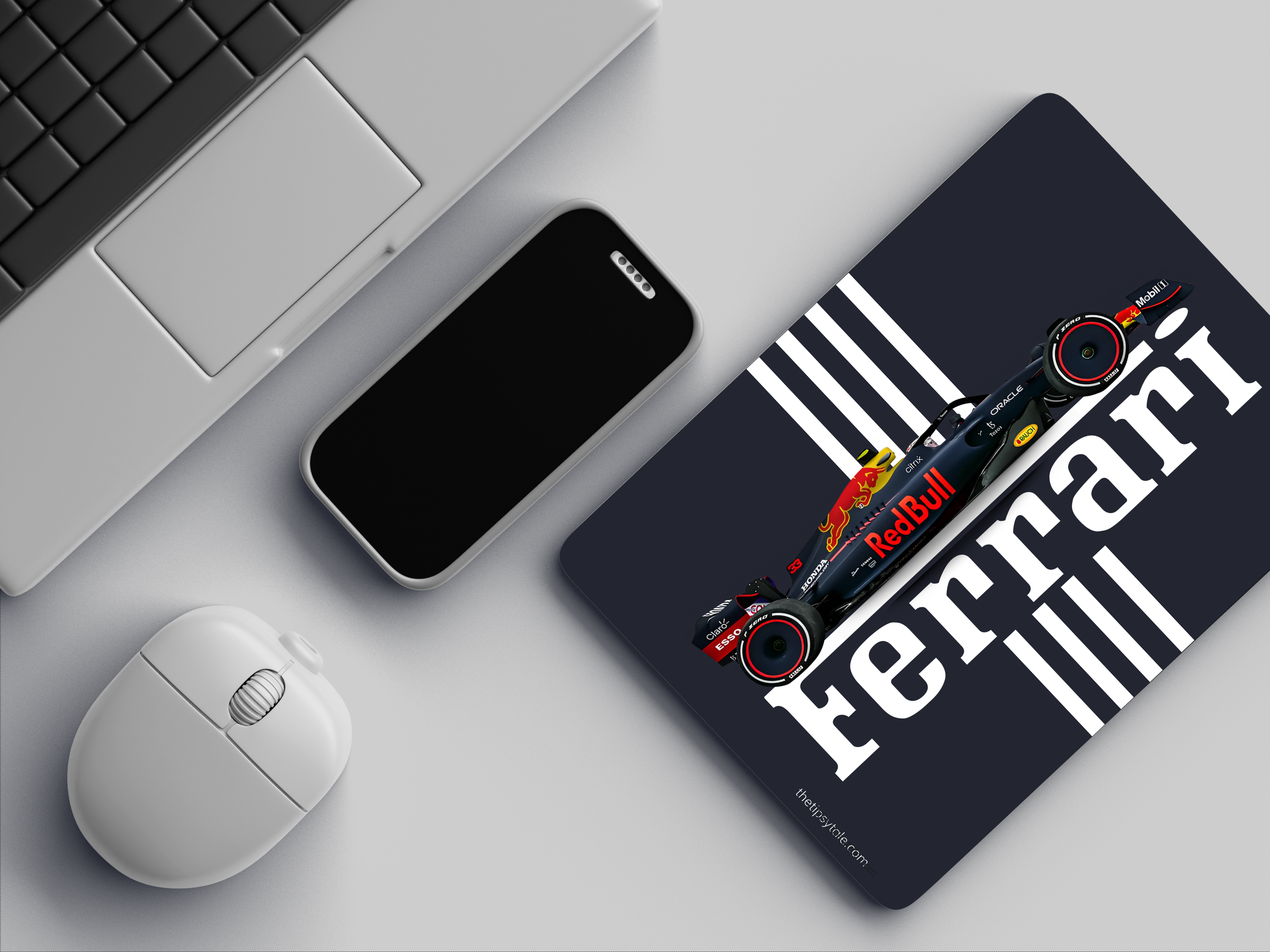 "SCUDERIA FERRARI - REDBULL EDITION" Mousepad Enhance Your Workspace with Style