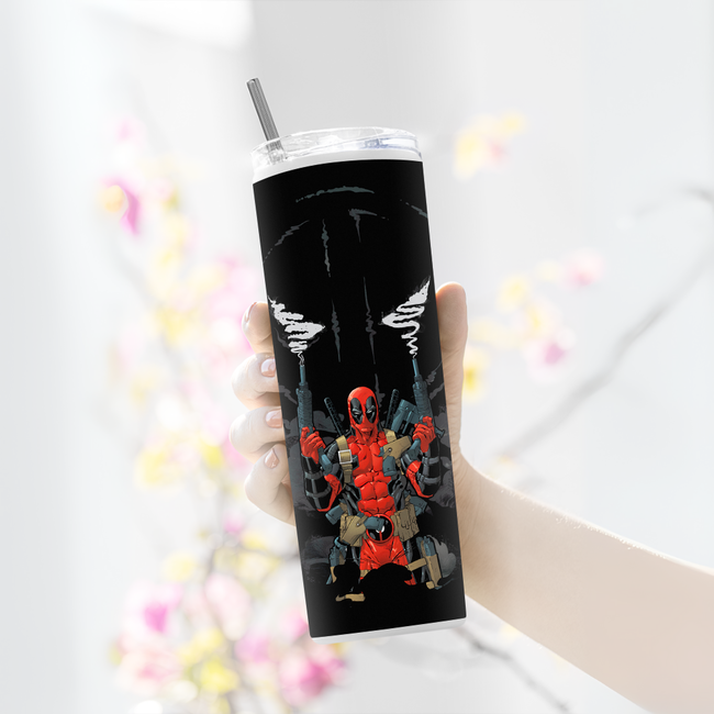 "DEADPOOL - ART WORKS" Tumbler with Metal Straw