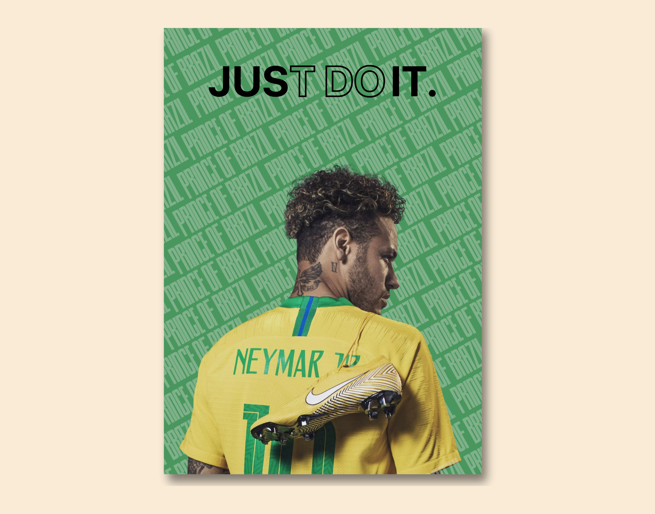 "Just Do It: Neymar"- Shiny & Sturdy Metallic Poster  Art That Pops & Sticks