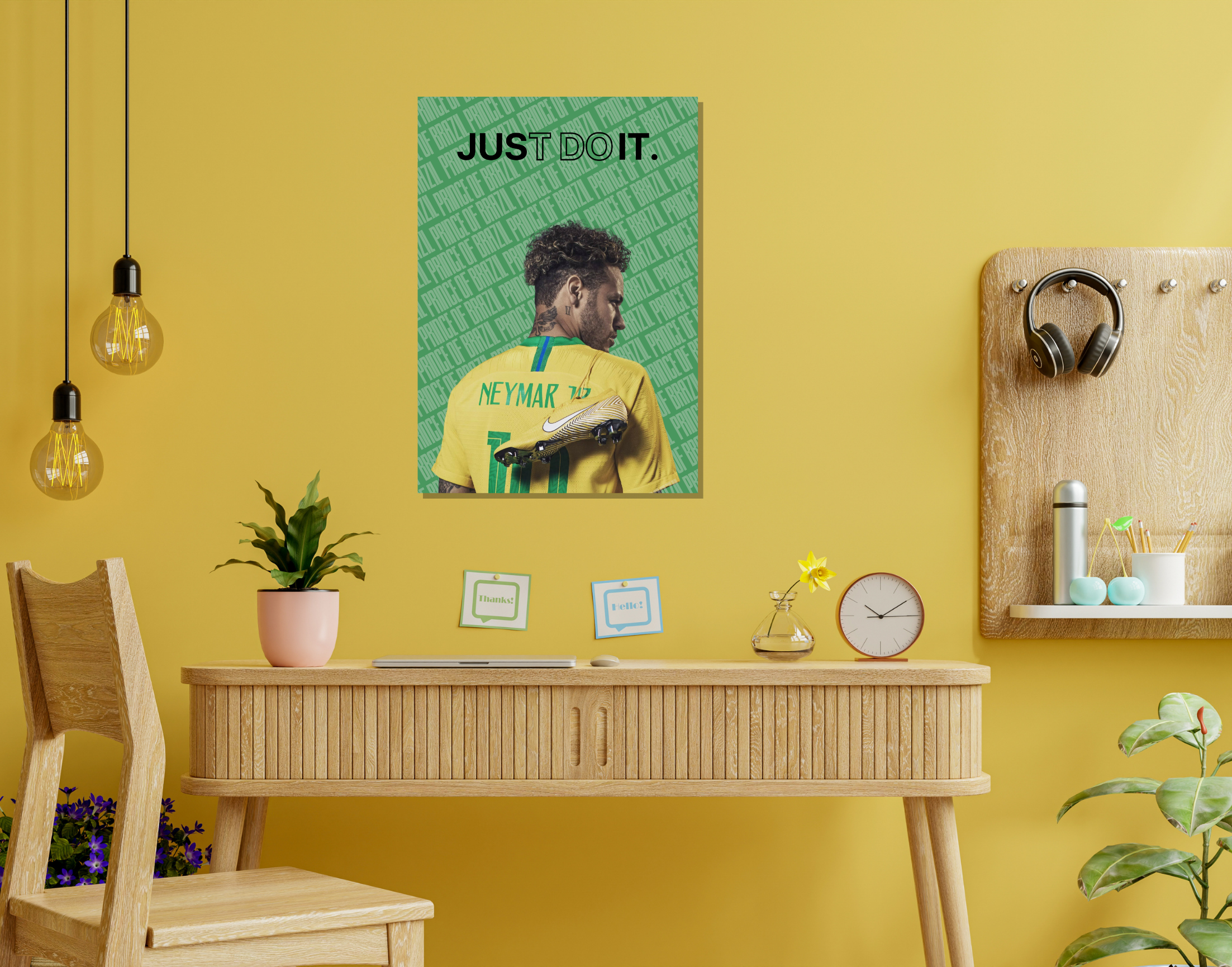 "Just Do It: Neymar"- Shiny & Sturdy Metallic Poster  Art That Pops & Sticks