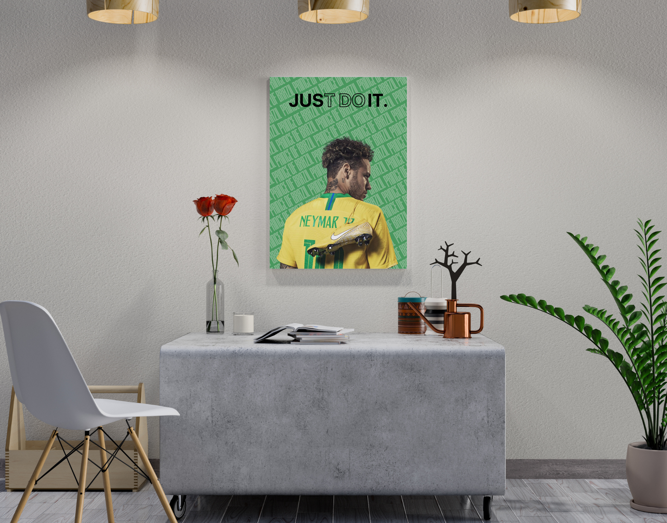 "Just Do It: Neymar"- Shiny & Sturdy Metallic Poster  Art That Pops & Sticks