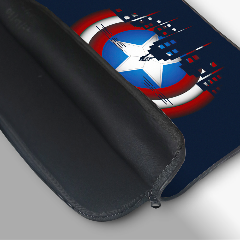 "CAPTAIN AMERICA ON A MISSION" -Laptop Sleeves:Bold Modern Design for Every Size
