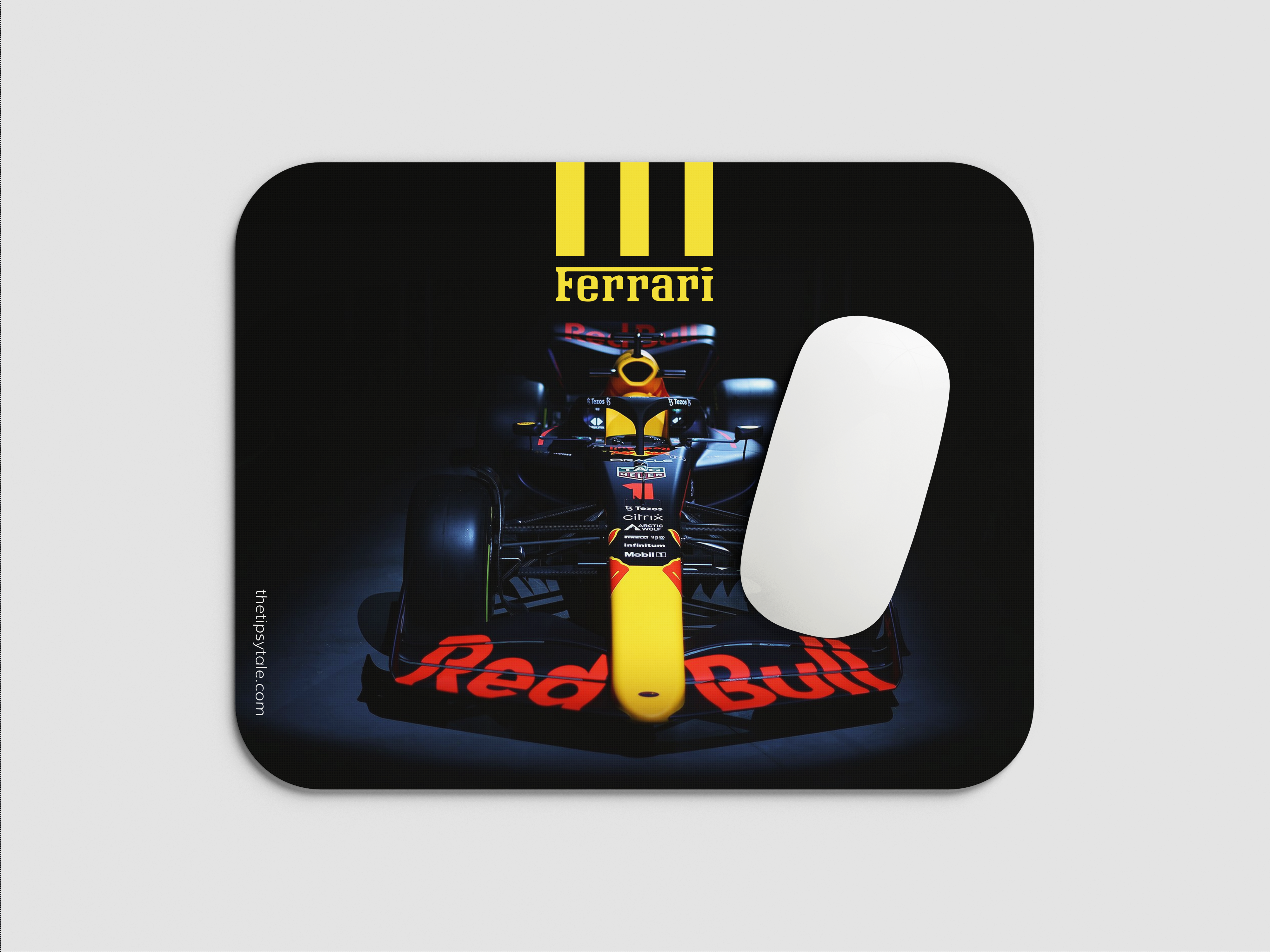 "SCUDERIA FERRARI - MAX VERSTAPPEN" Mousepad Enhance Your Workspace with Style