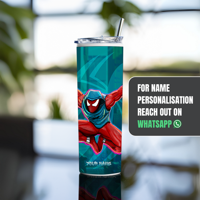 "SCARLET SPIDER" Tumbler with Metal Straw