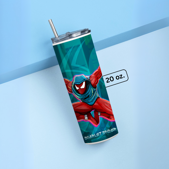 "SCARLET SPIDER" Tumbler with Metal Straw