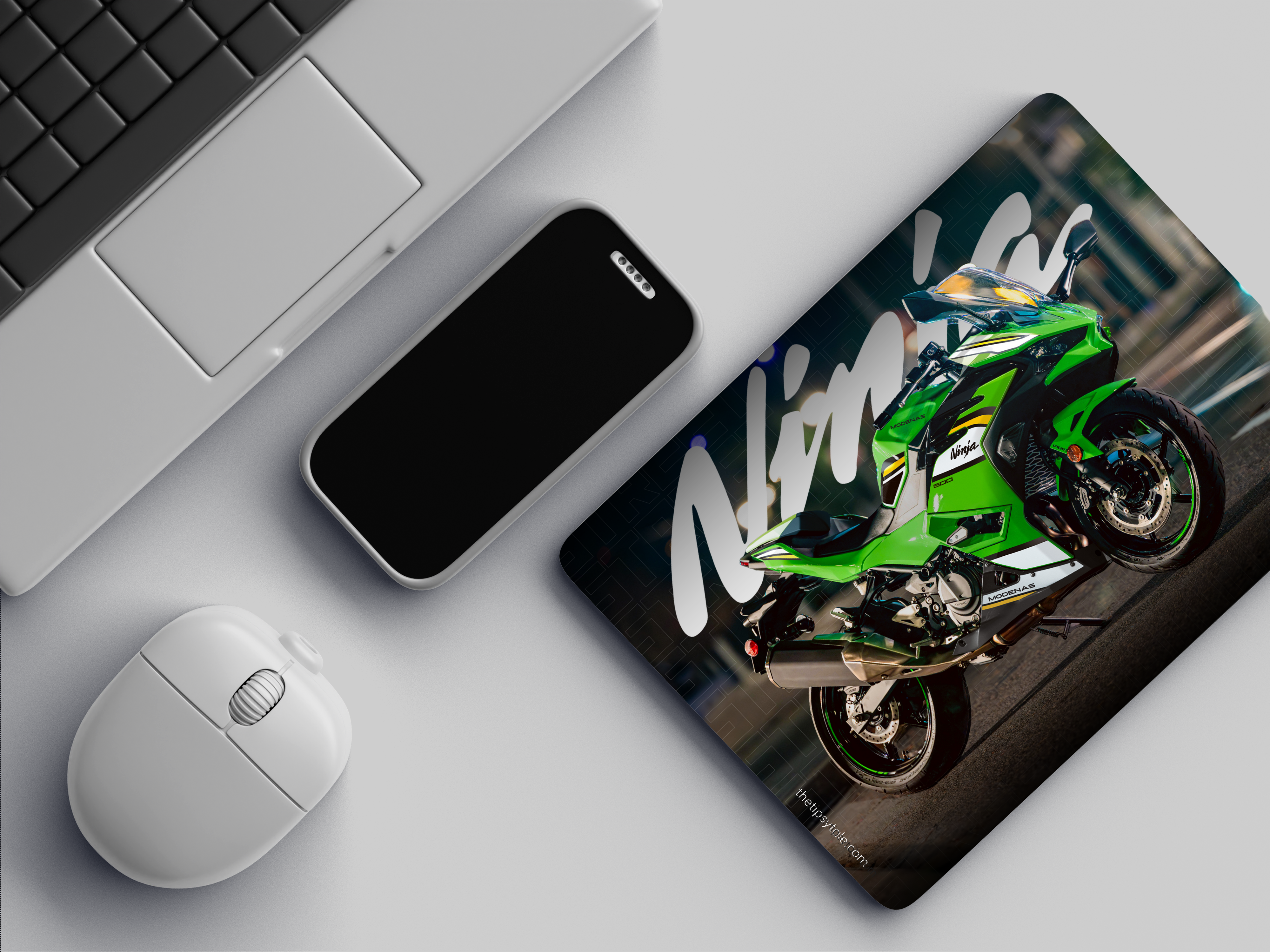 "KAWASAKI NINJA 500" Mousepad Enhance Your Workspace with Style