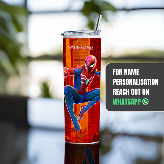 "SPIDEY- BRAND NEW" Tumbler with Metal Straw