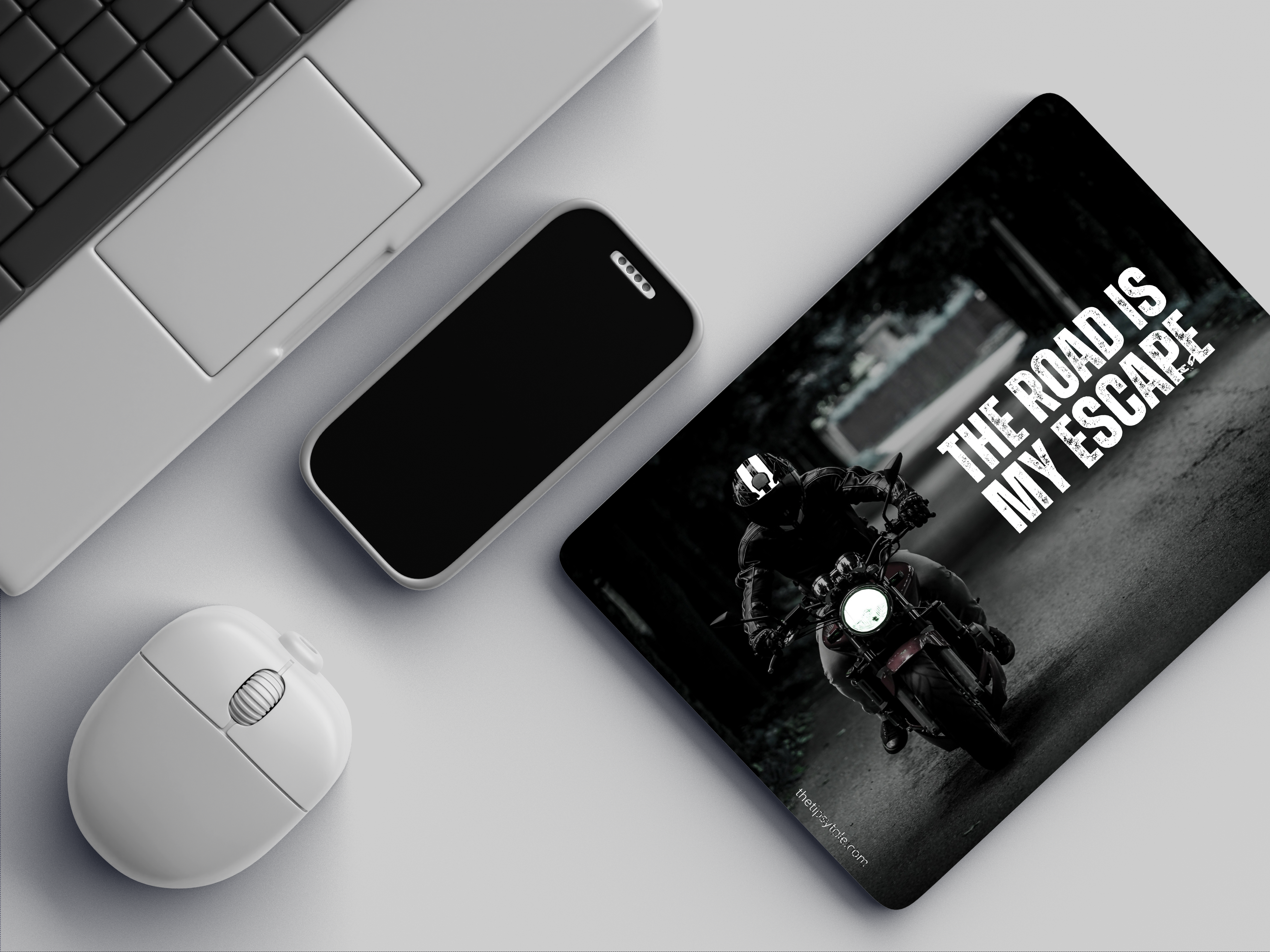 "ROAD IS MY ESCAPE" Mousepad Enhance Your Workspace with Style