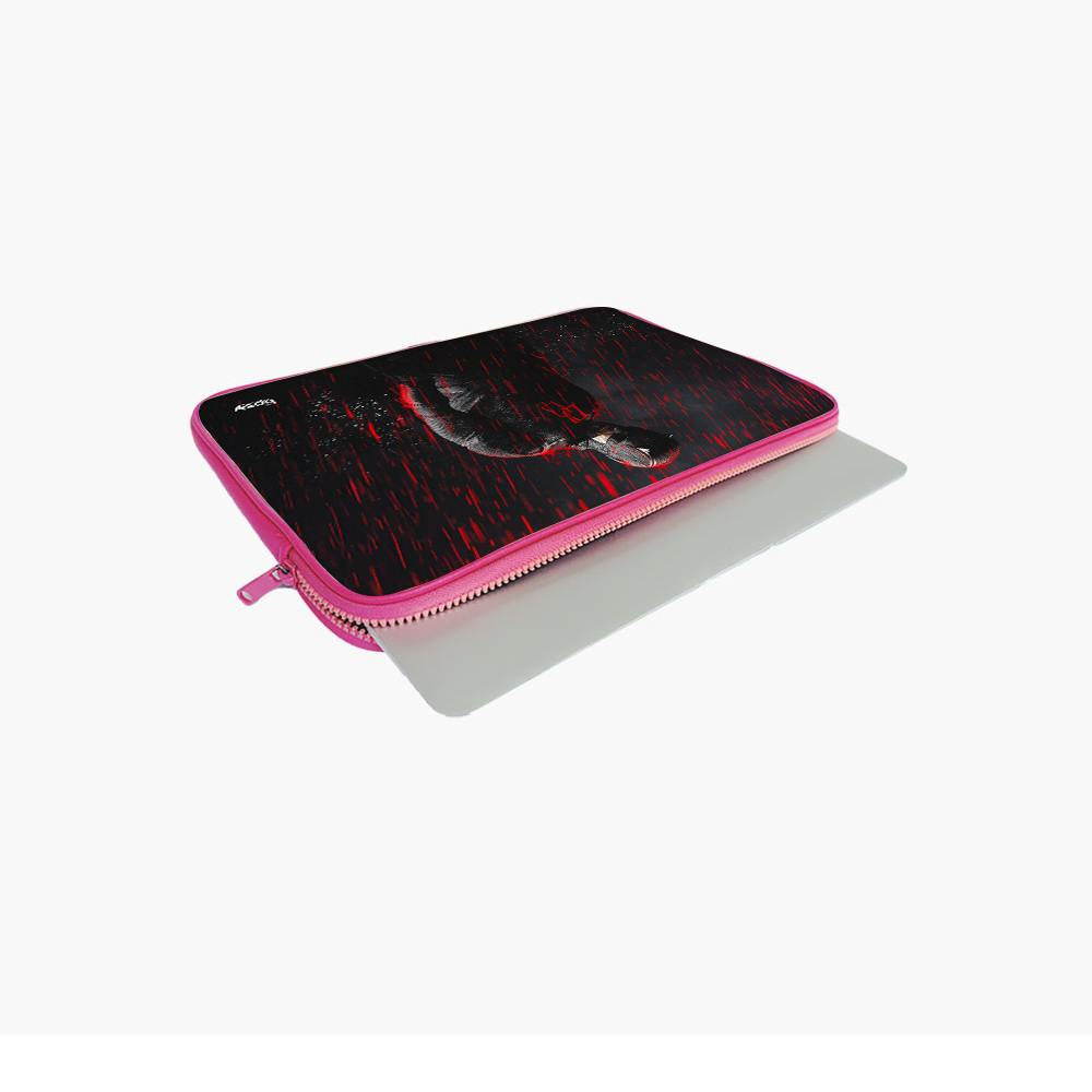 "DARE DEVIL - BLOOD RAIN" -Laptop Sleeves:Bold Modern Design for Every Size