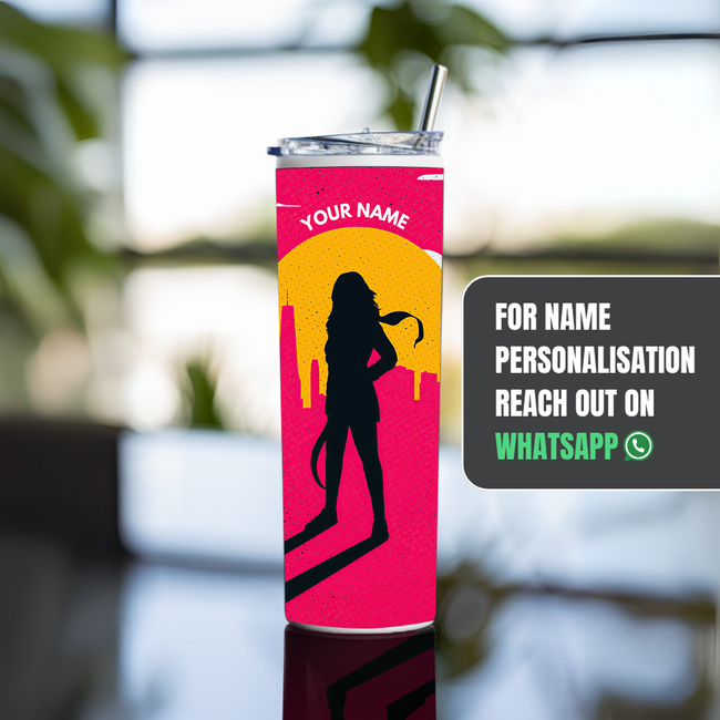 "331 KAMALA KHAN" Tumbler with Metal Straw
