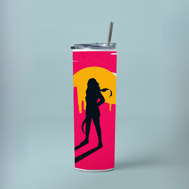 "331 KAMALA KHAN" Tumbler with Metal Straw