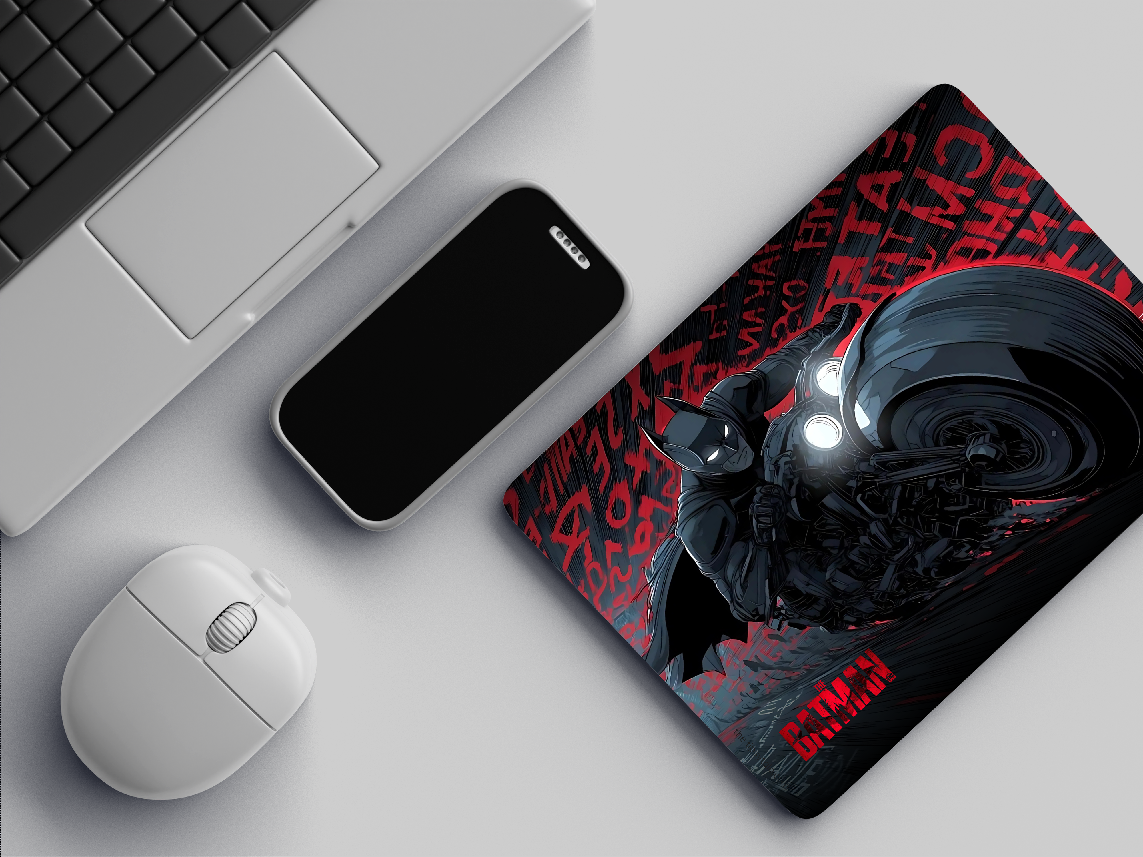 "BATMAN'S  BATPOD" Mousepad Enhance Your Workspace with Style
